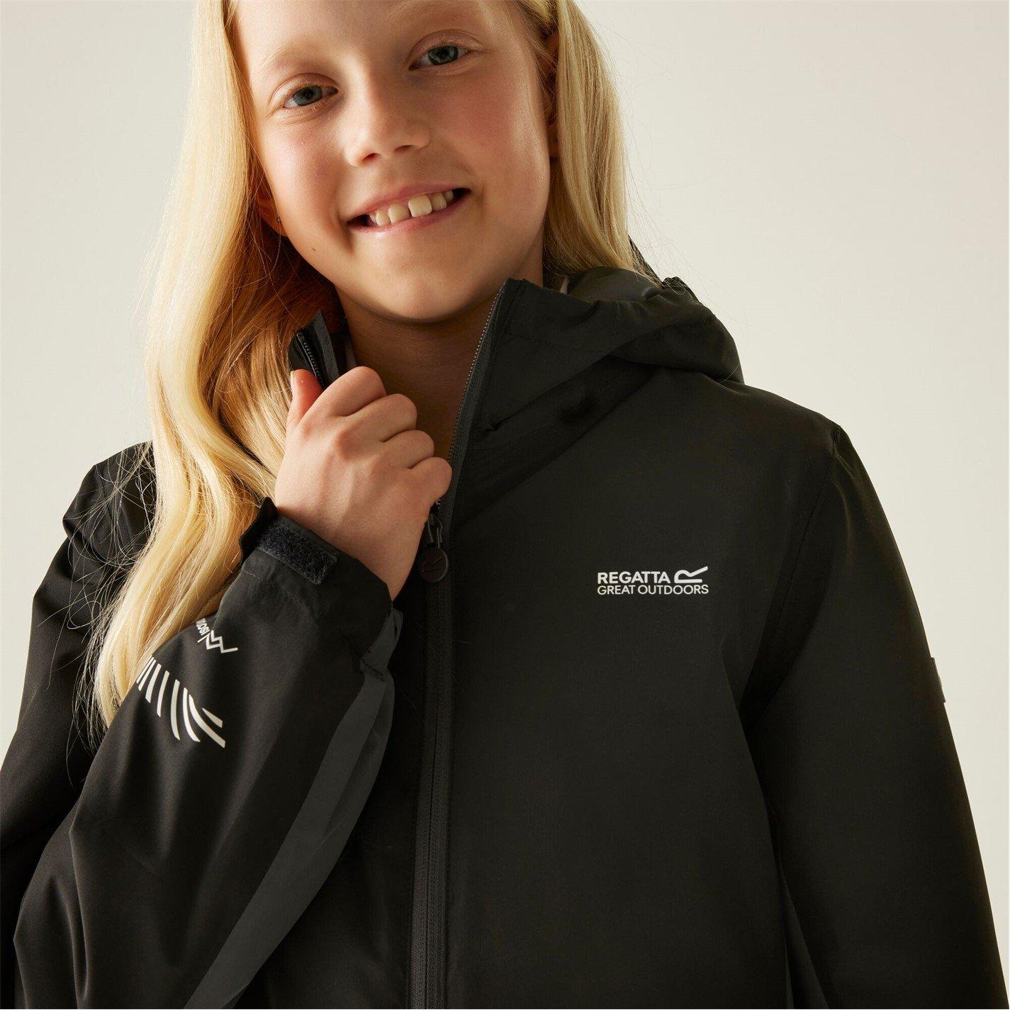 Black - Regatta - Unisex Kids' Hurdle Isotex Thermoguard Insulated Waterproof Jacket - 6
