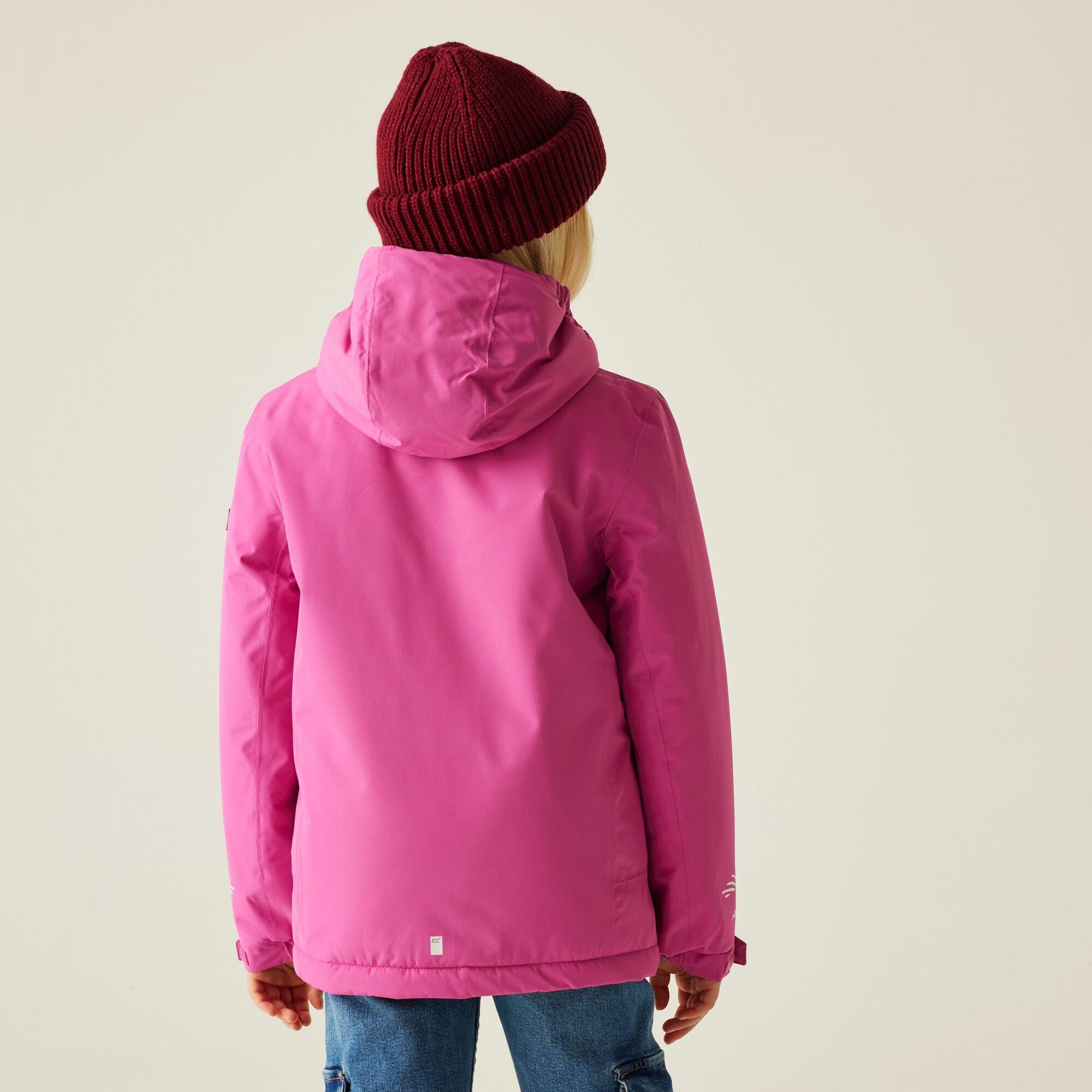 Raspberry Pink - Regatta - Kids Hurdle Insulated Waterproof Jacket - 2