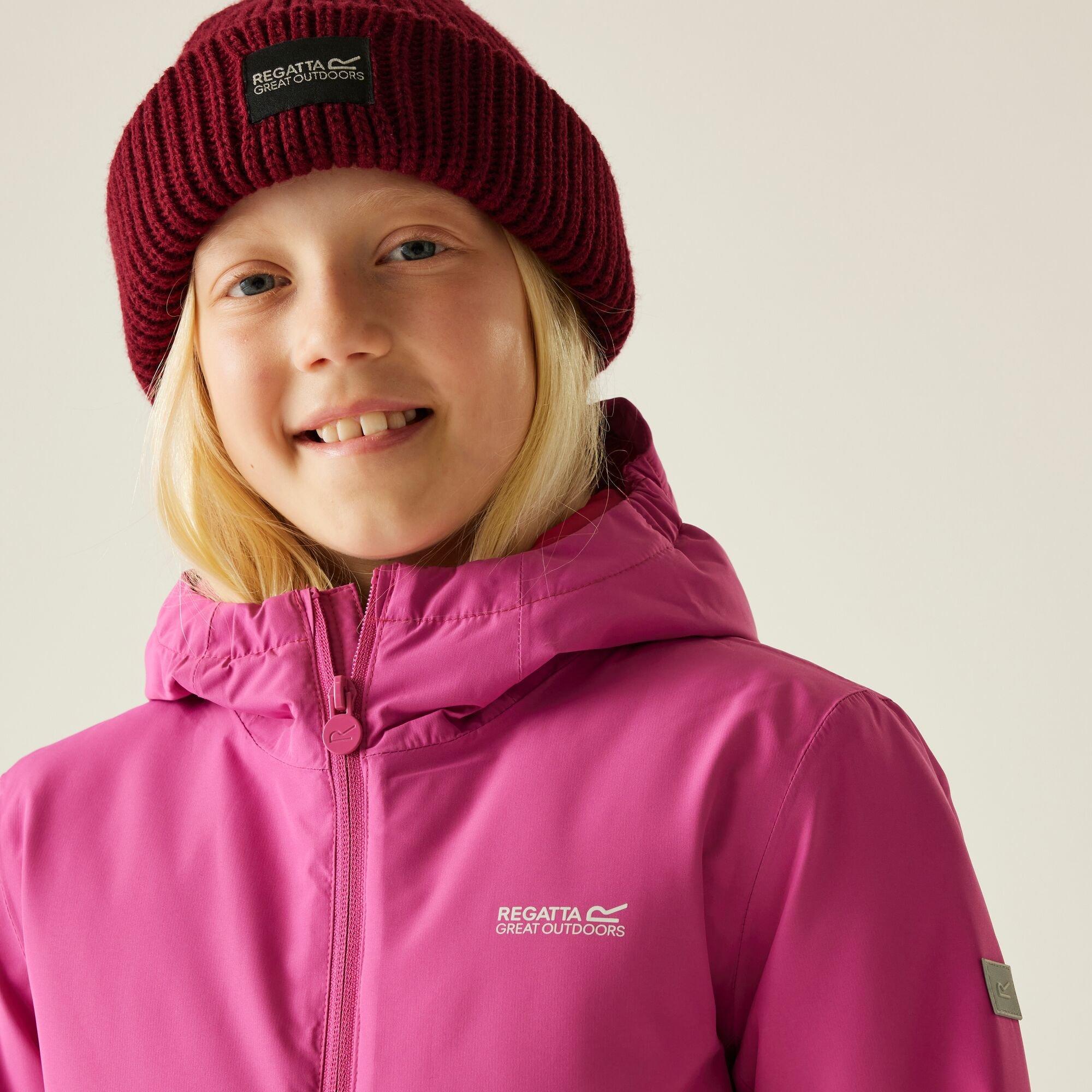 Raspberry Pink - Regatta - Kids Hurdle Insulated Waterproof Jacket - 4
