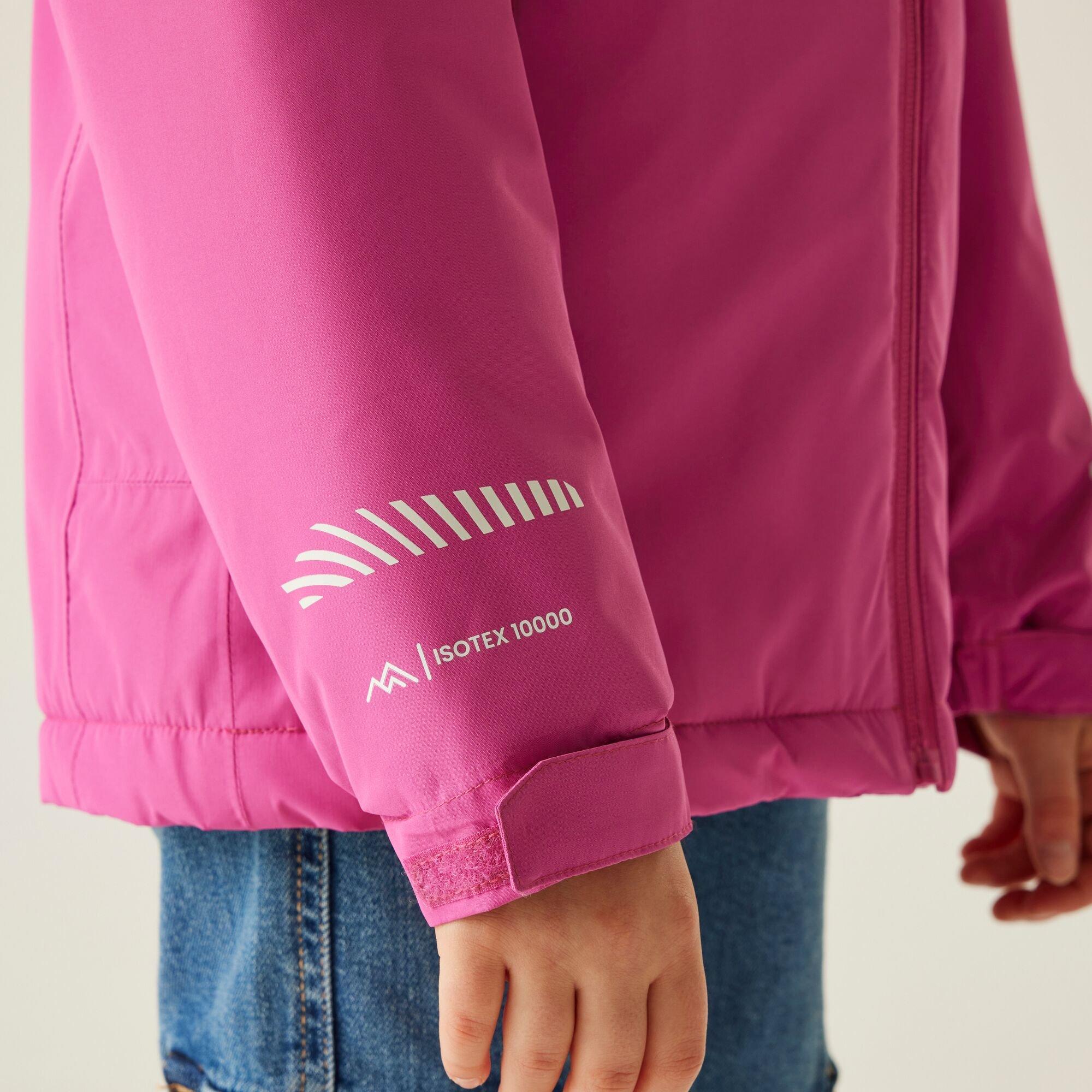 Raspberry Pink - Regatta - Kids Hurdle Insulated Waterproof Jacket - 5