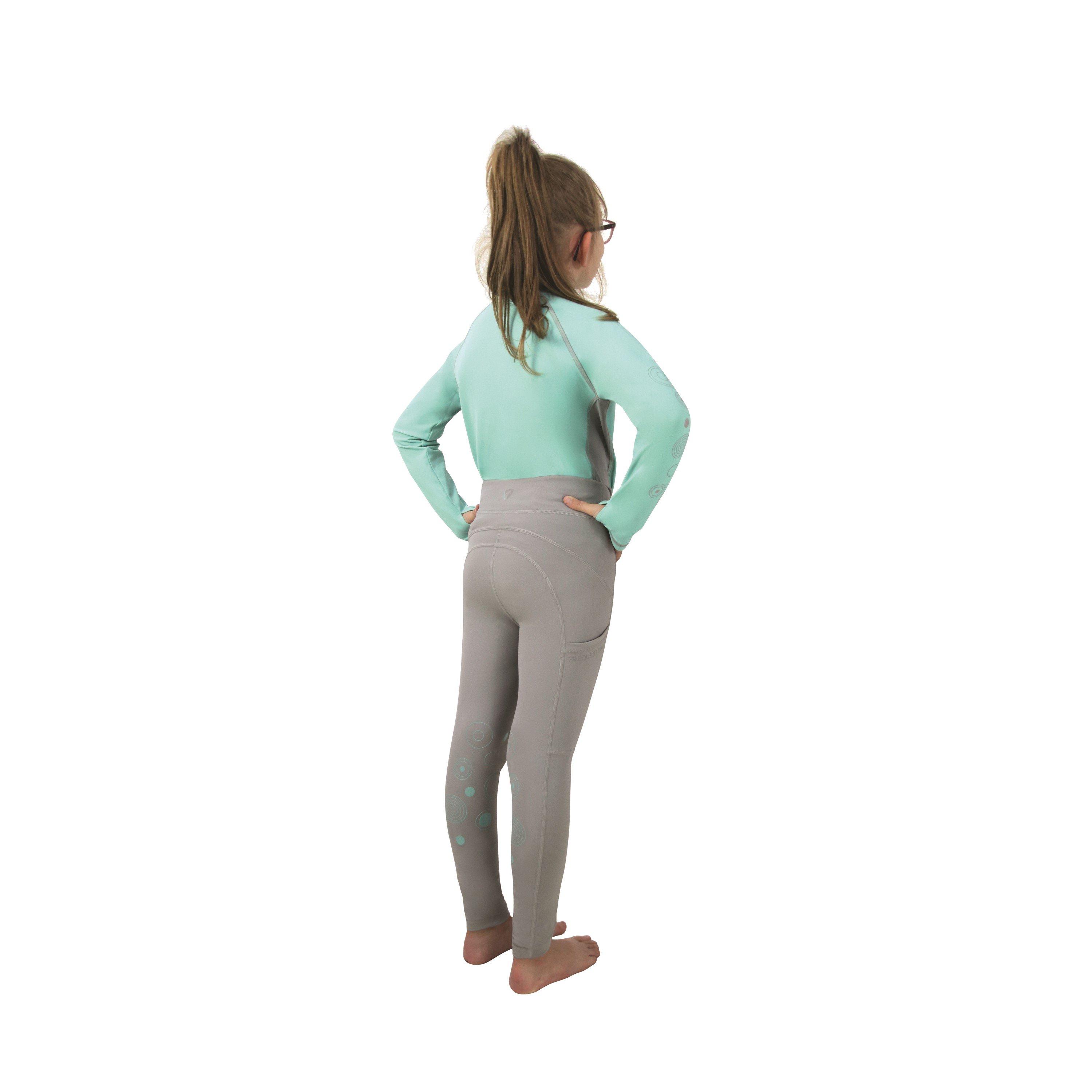Mint/Grey - HY Equestrian - Kids' Leggings - 2