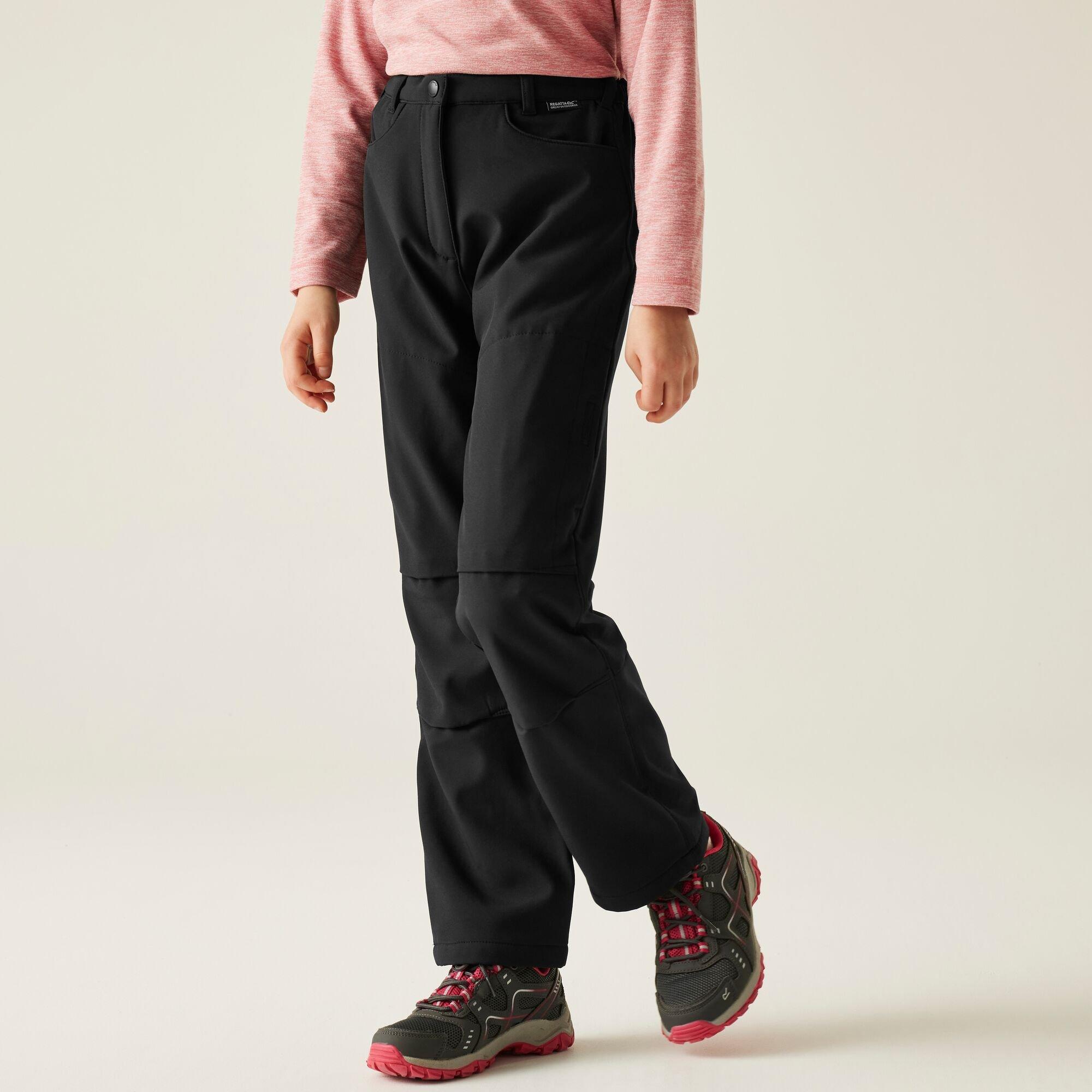 Black - Regatta - Kids Softshell Trousers - 1