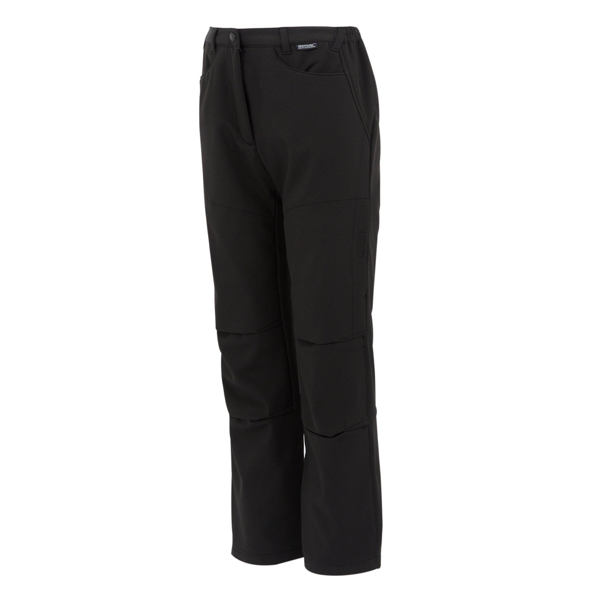 Black - Regatta - Kids Softshell Trousers - 7