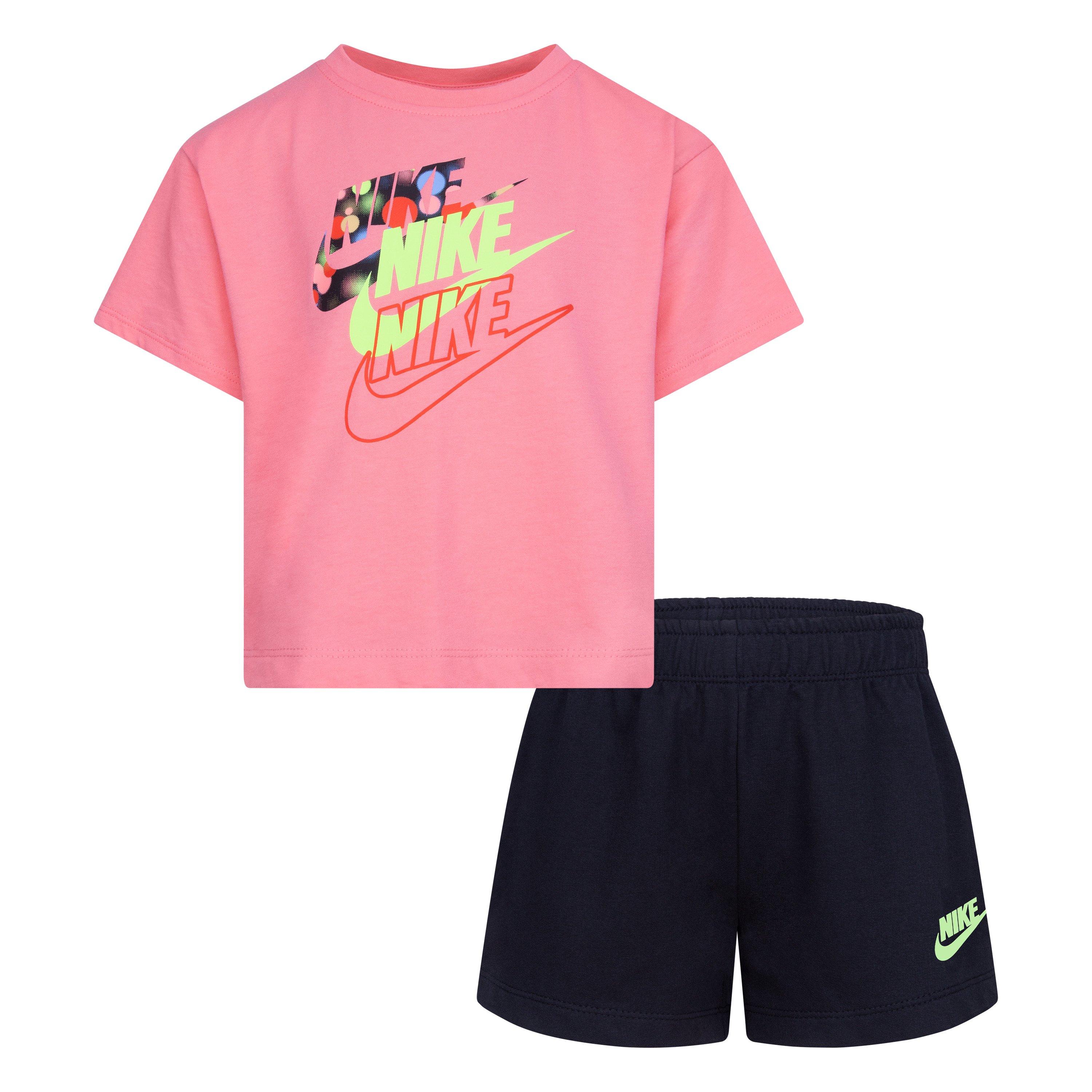Zwart - Nike - Boxy T-Shirt & Shorts Set Babies - 1