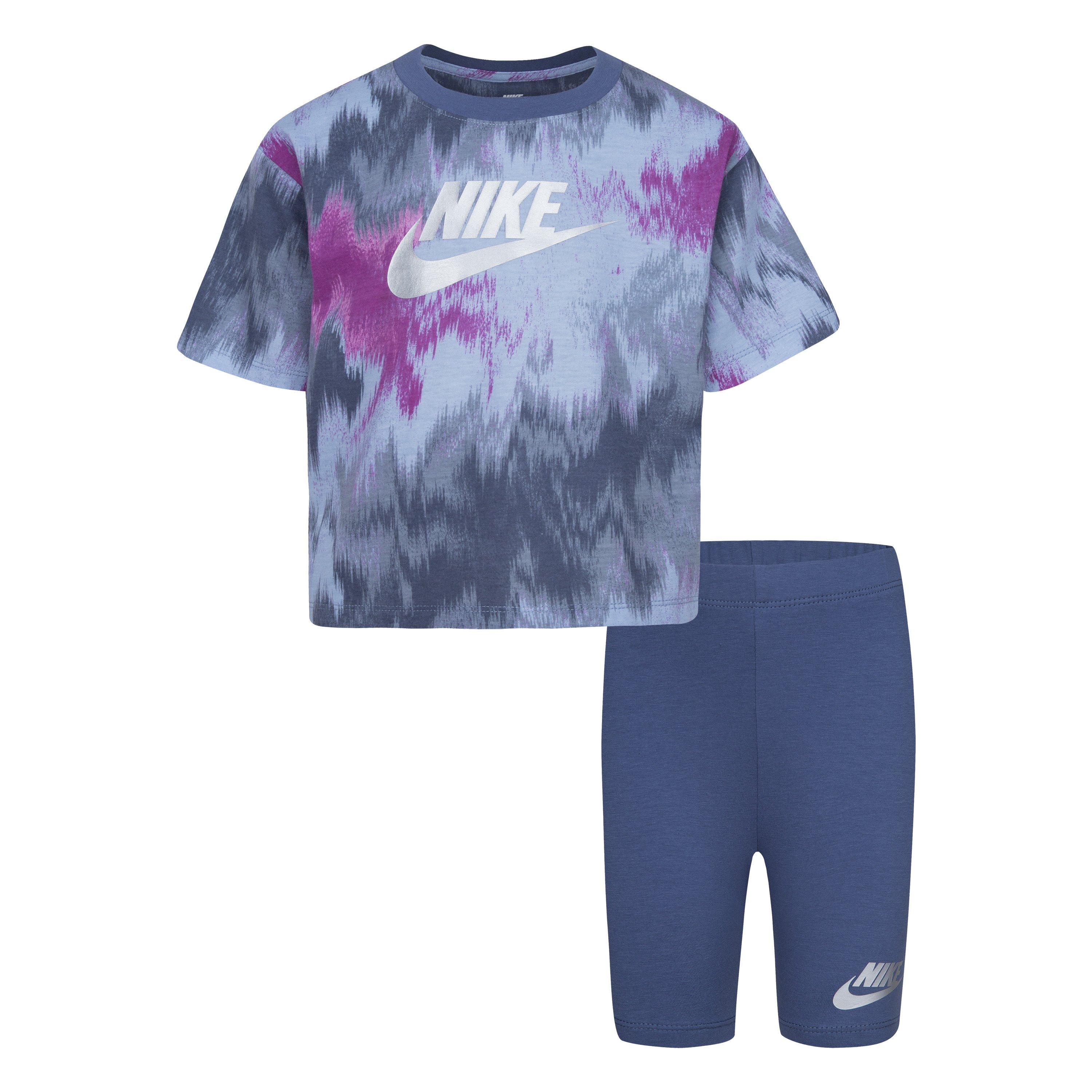 tie dye nike short set