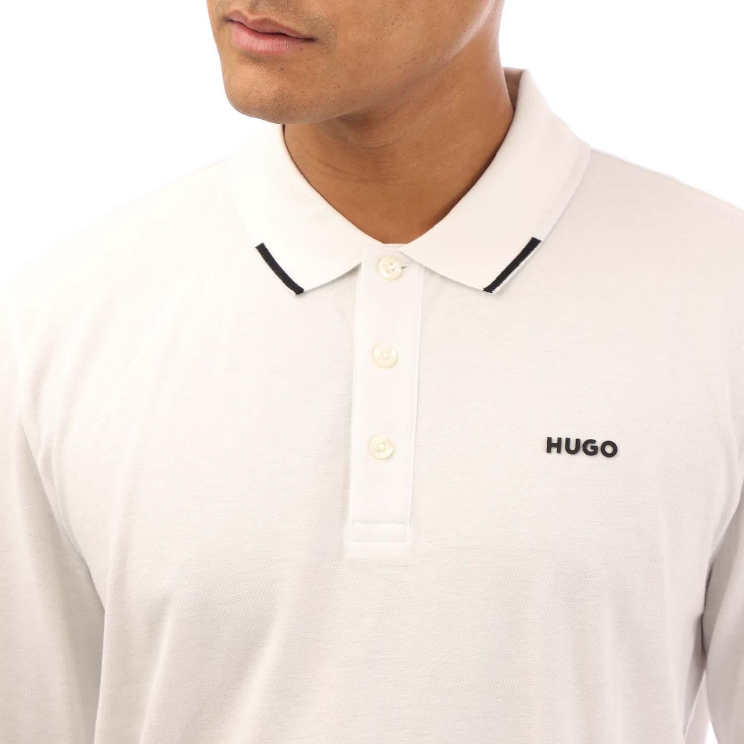 Natural - Hugo - Derrikos Logo Detail Polo Shirt - 3