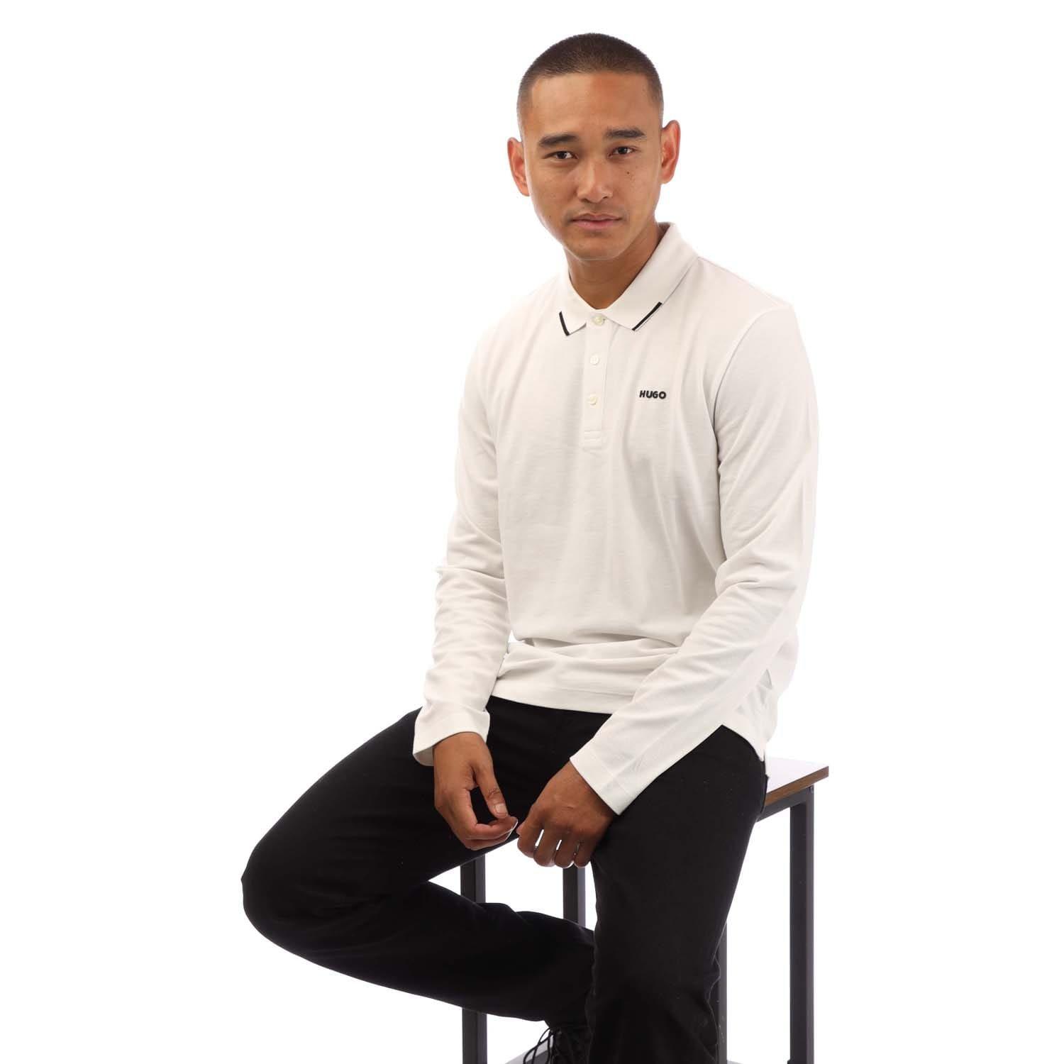 Natural - Hugo - Derrikos Logo Detail Polo Shirt - 4