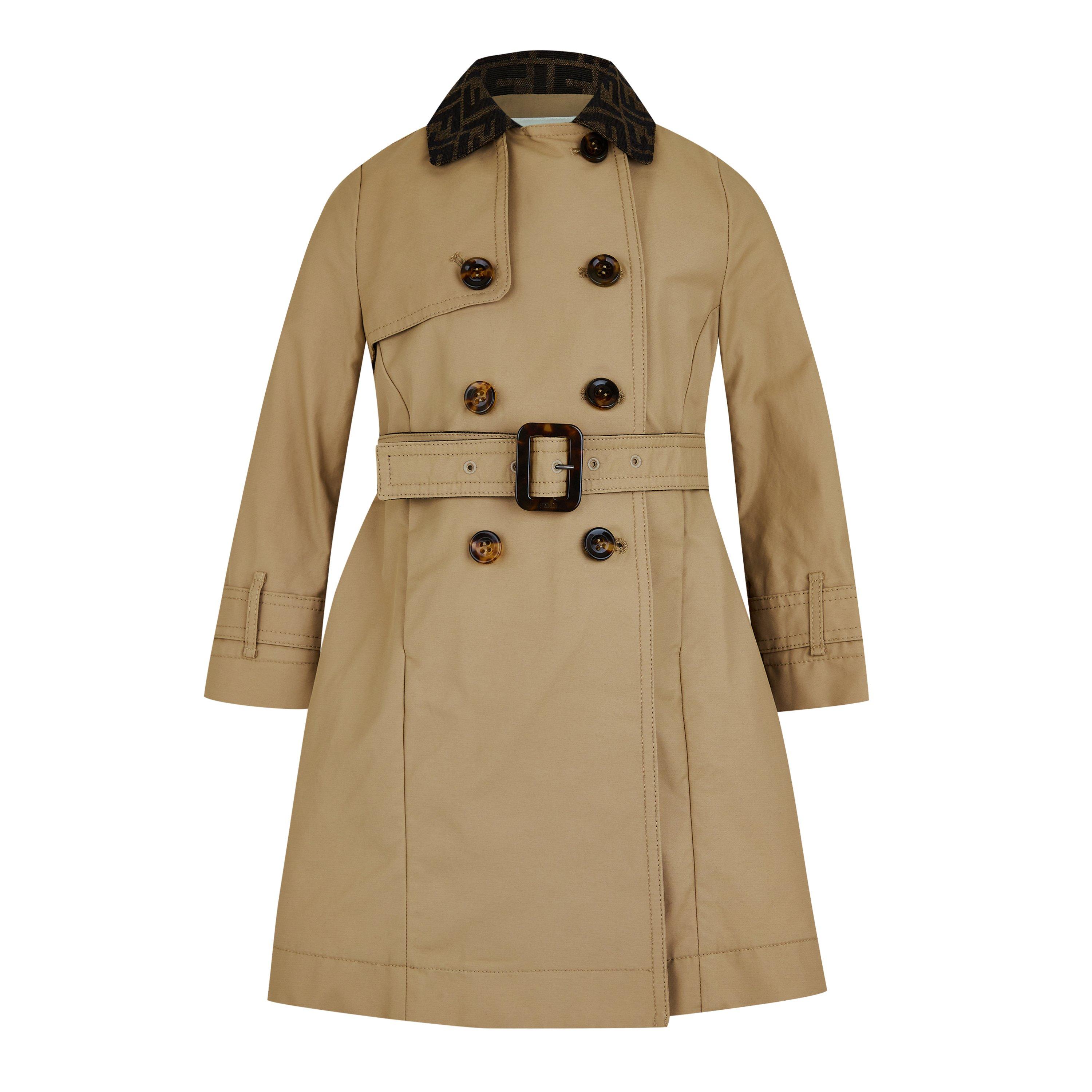 Beige F1F4G - Fendi - Double Breasted Trench Coat Girls - 1