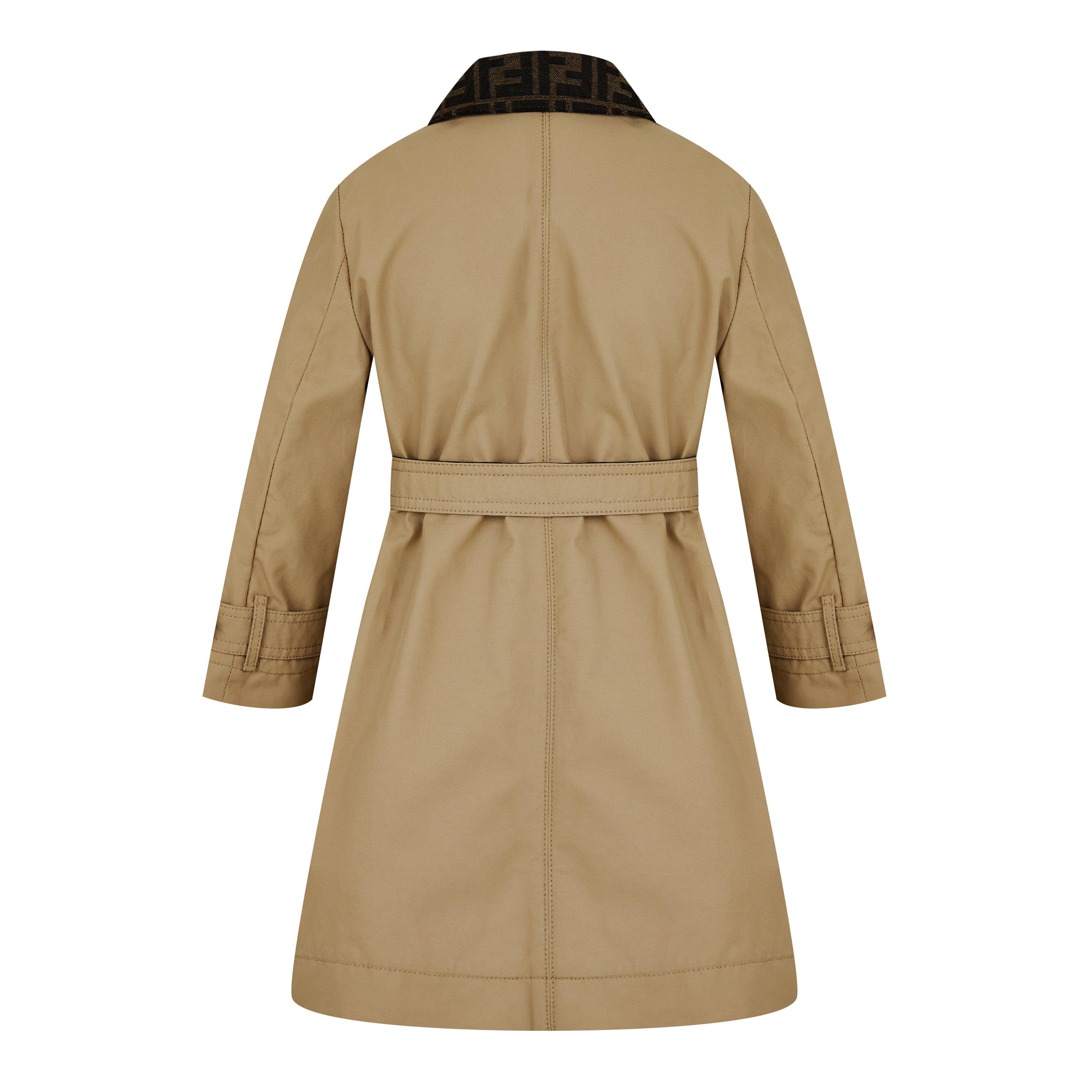 Beige F1F4G - Fendi - Double Breasted Trench Coat Girls - 2