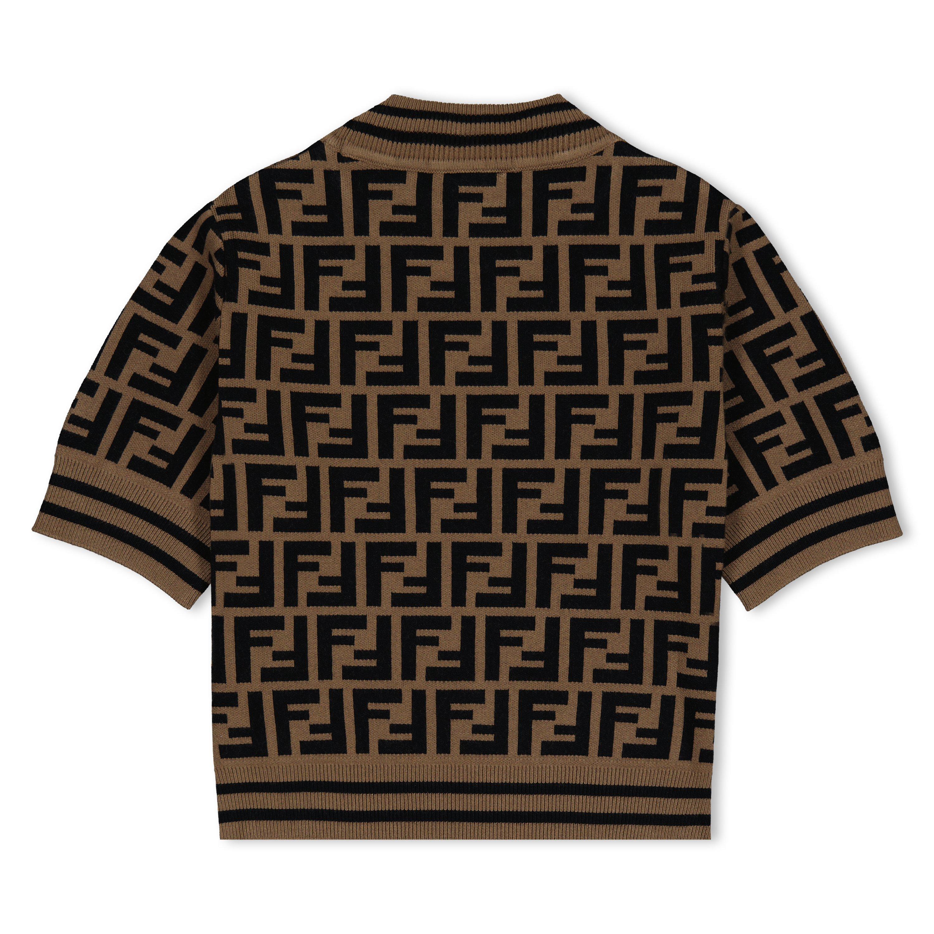 Brown F15B6 - Fendi - Knitted Ff Top Juniors - 2