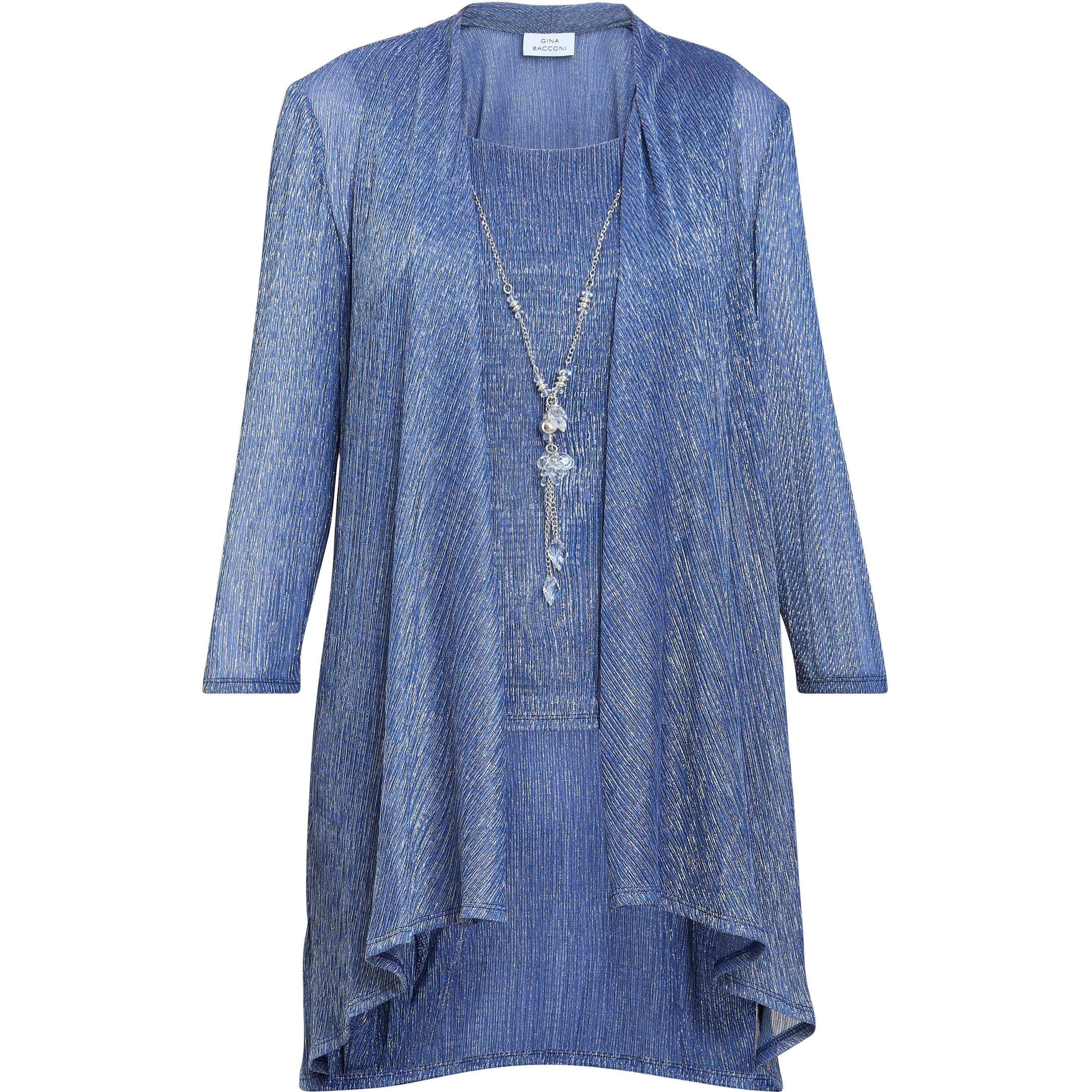 Petrol - Gina Bacconi - Natasha 3 Piece Metallic Trouser Suit - 4