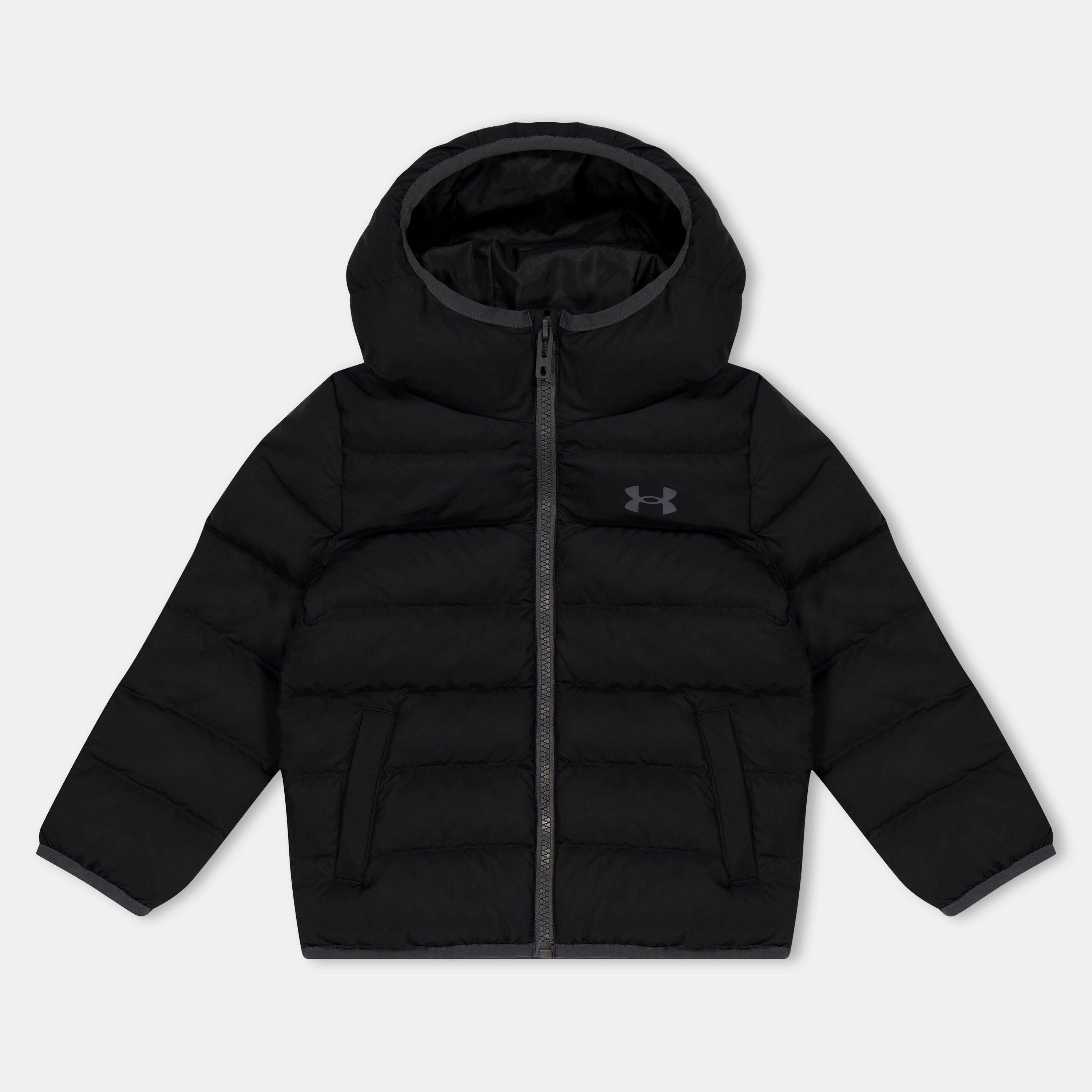 Under Armour Kids' Lightweight Puffer Jacket In Black/grey