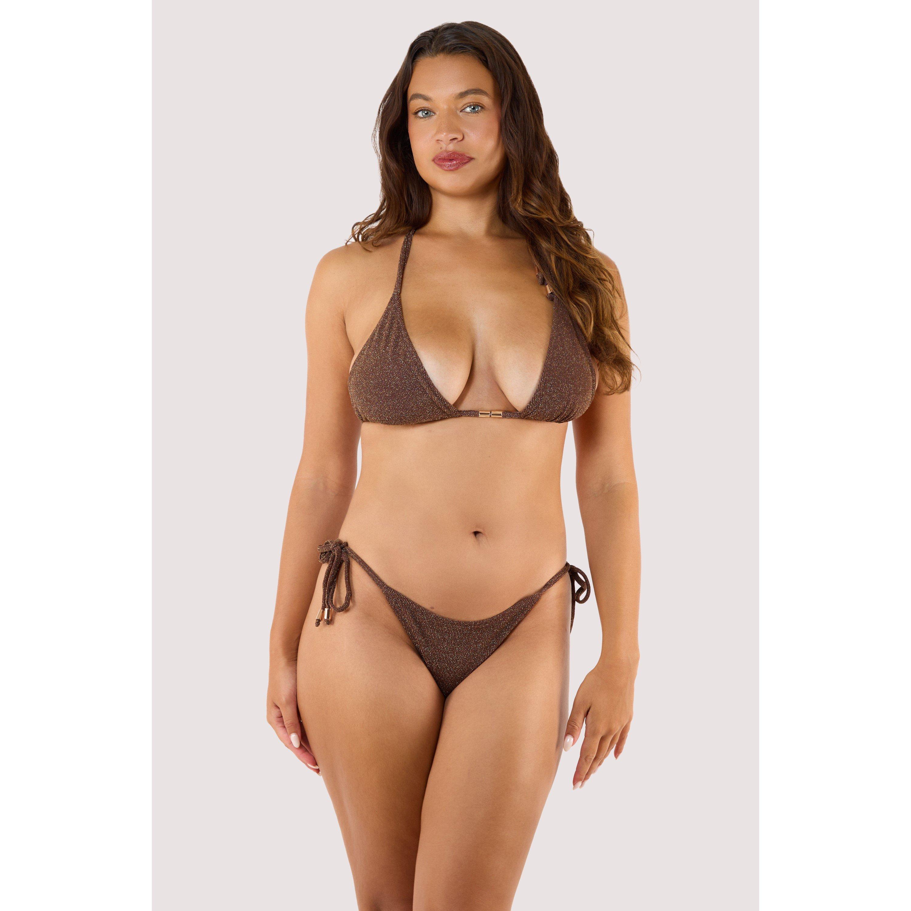Bronze - Wolf and Whistle - Amber Bronze Tie Side Bikini Bottom - 3