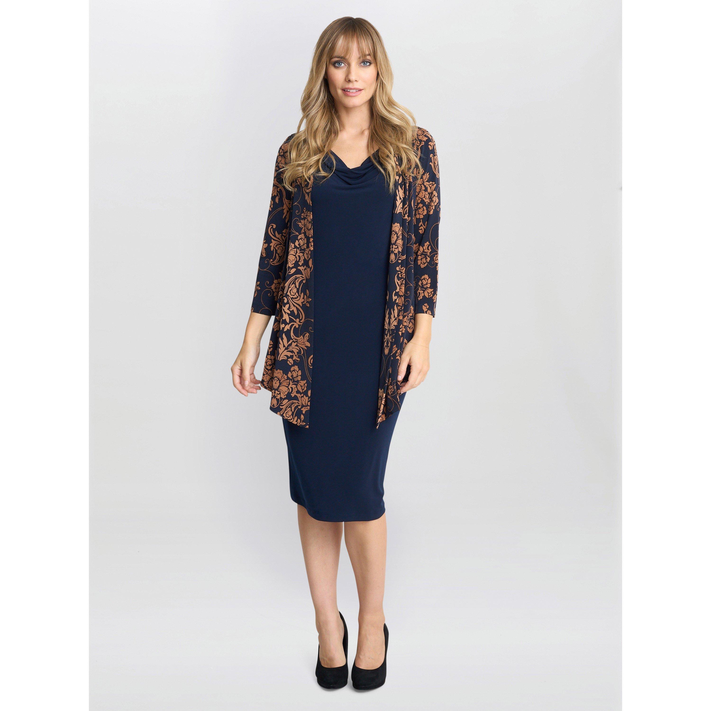 Gina Bacconi Women's Cara Mock Dress And Jacket - Midnight - 8