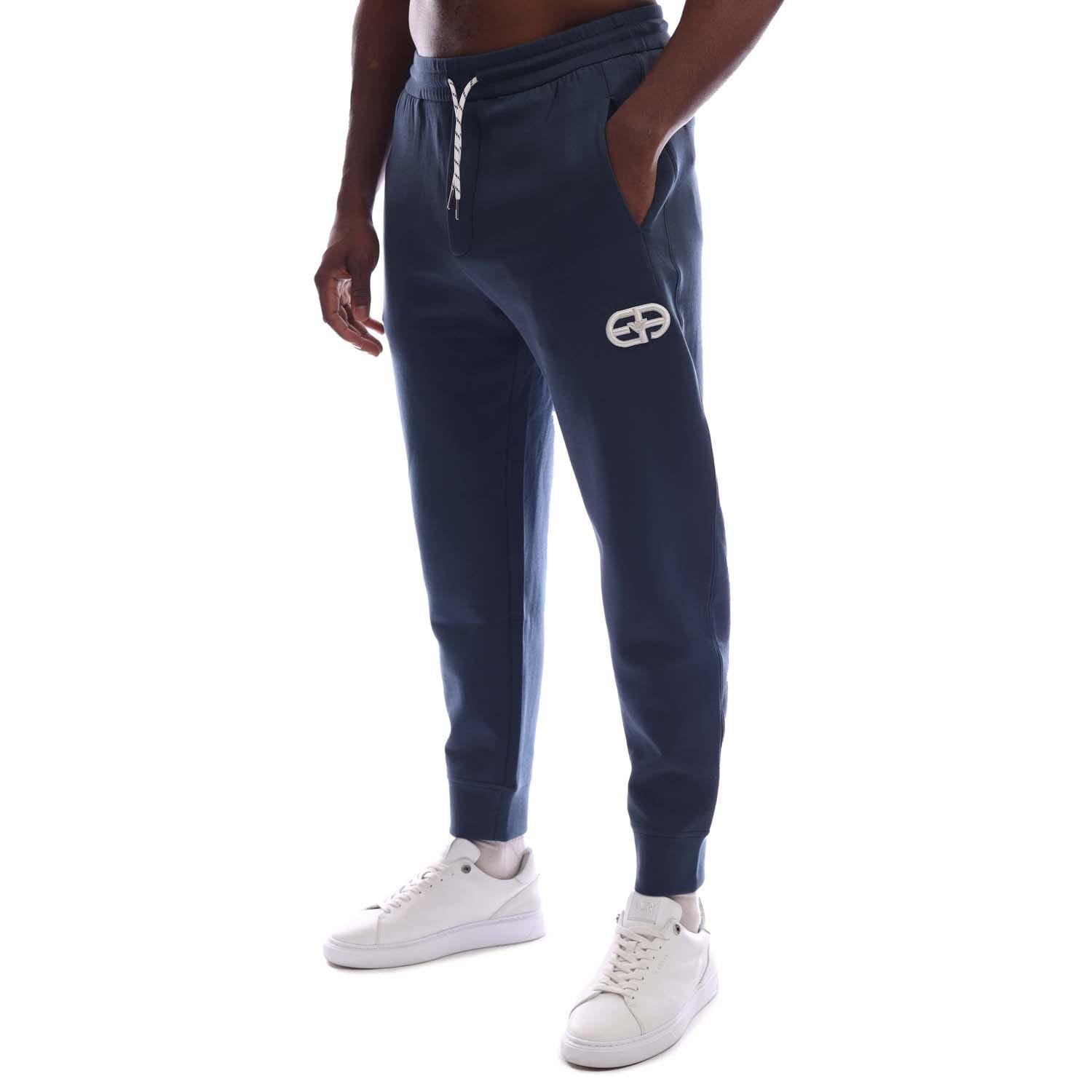 Navy - Emporio Armani - Jersey Joggers - 3