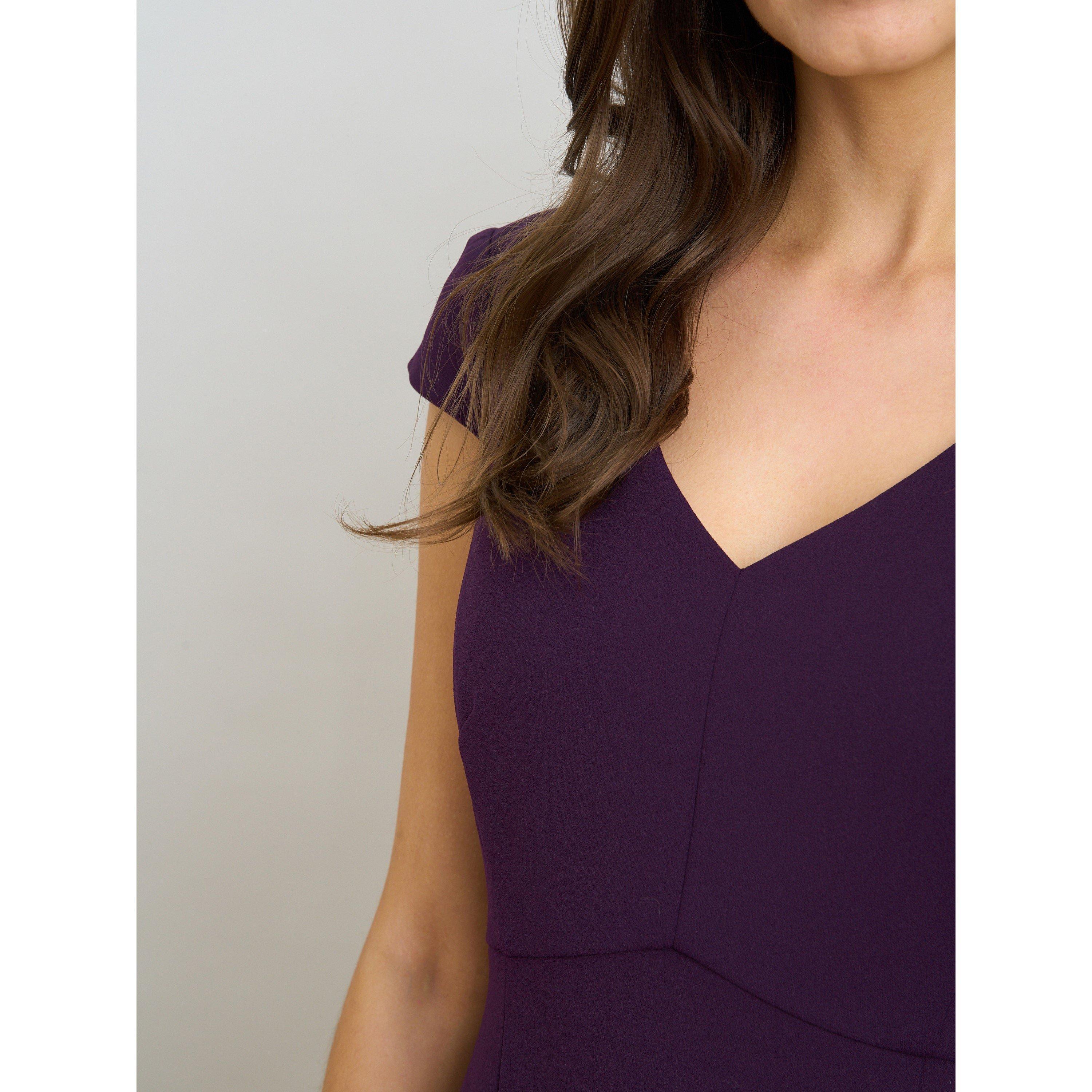 Aubergine - Gina Bacconi - Gilda Sheath Dress - 4