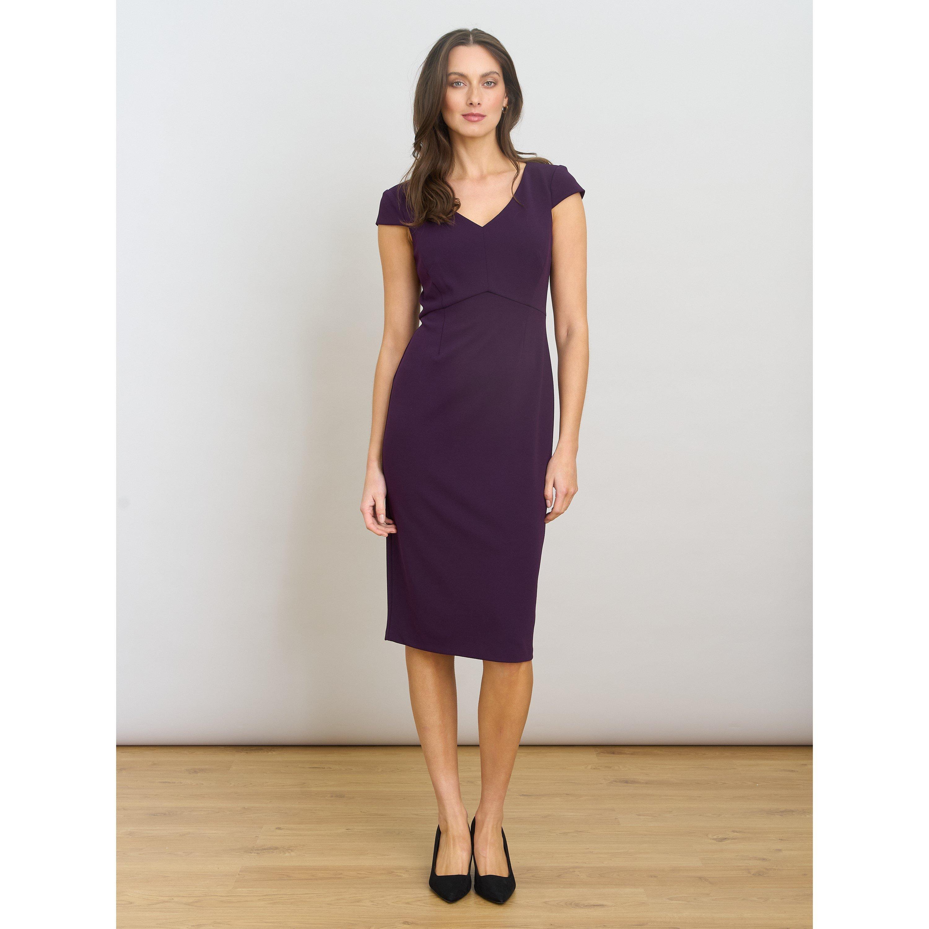 Aubergine - Gina Bacconi - Gilda Sheath Dress - 5