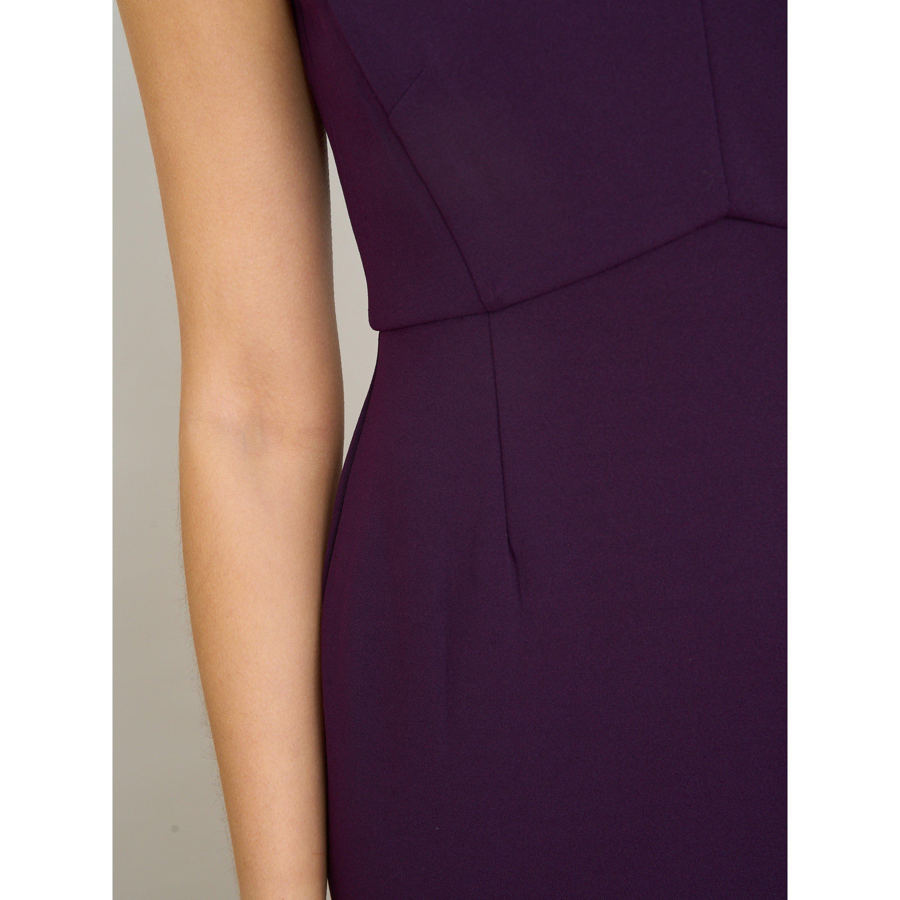 Aubergine - Gina Bacconi - Gilda Sheath Dress - 6