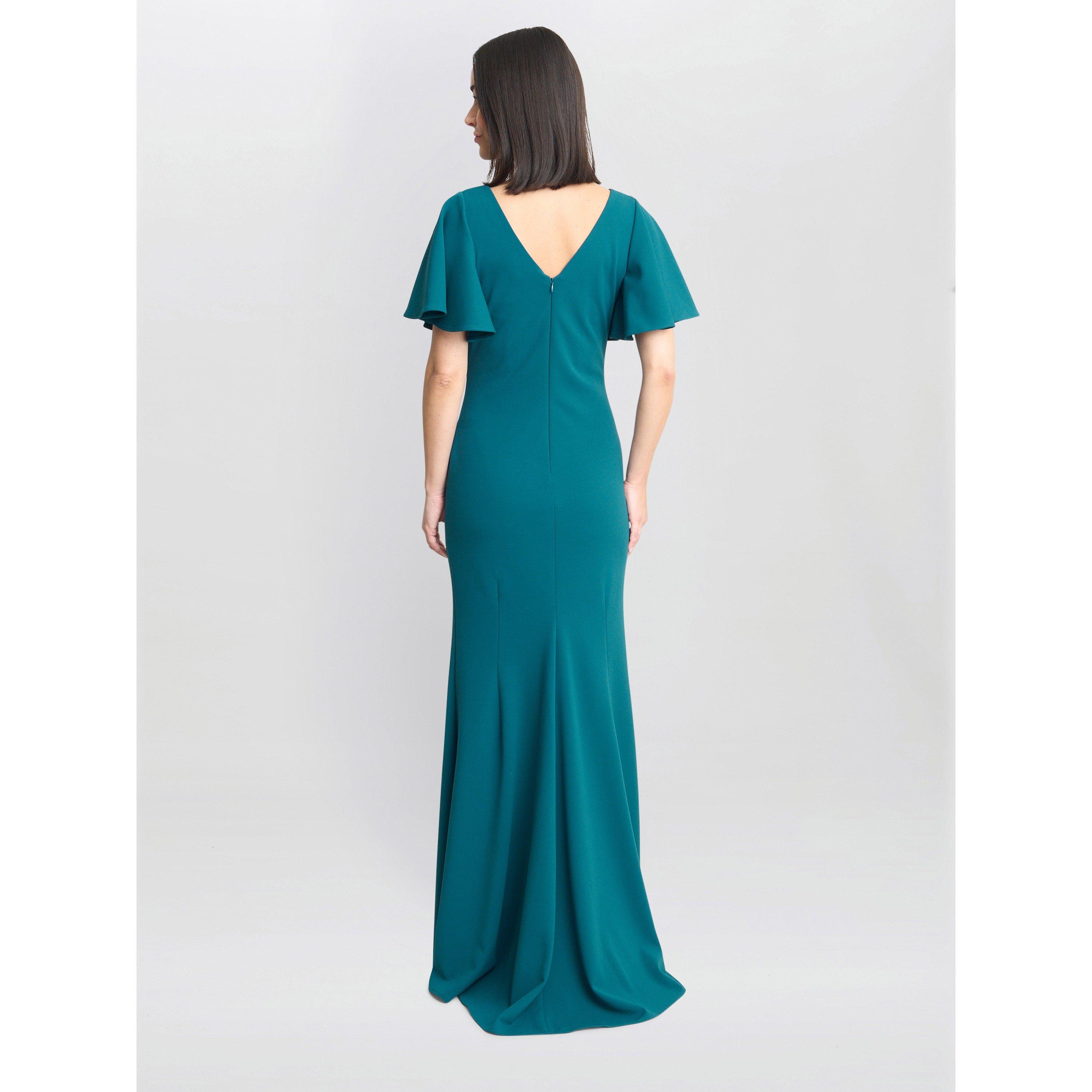 Green - Gina Bacconi - Women's Portia Crepe Maxi Dress - 2