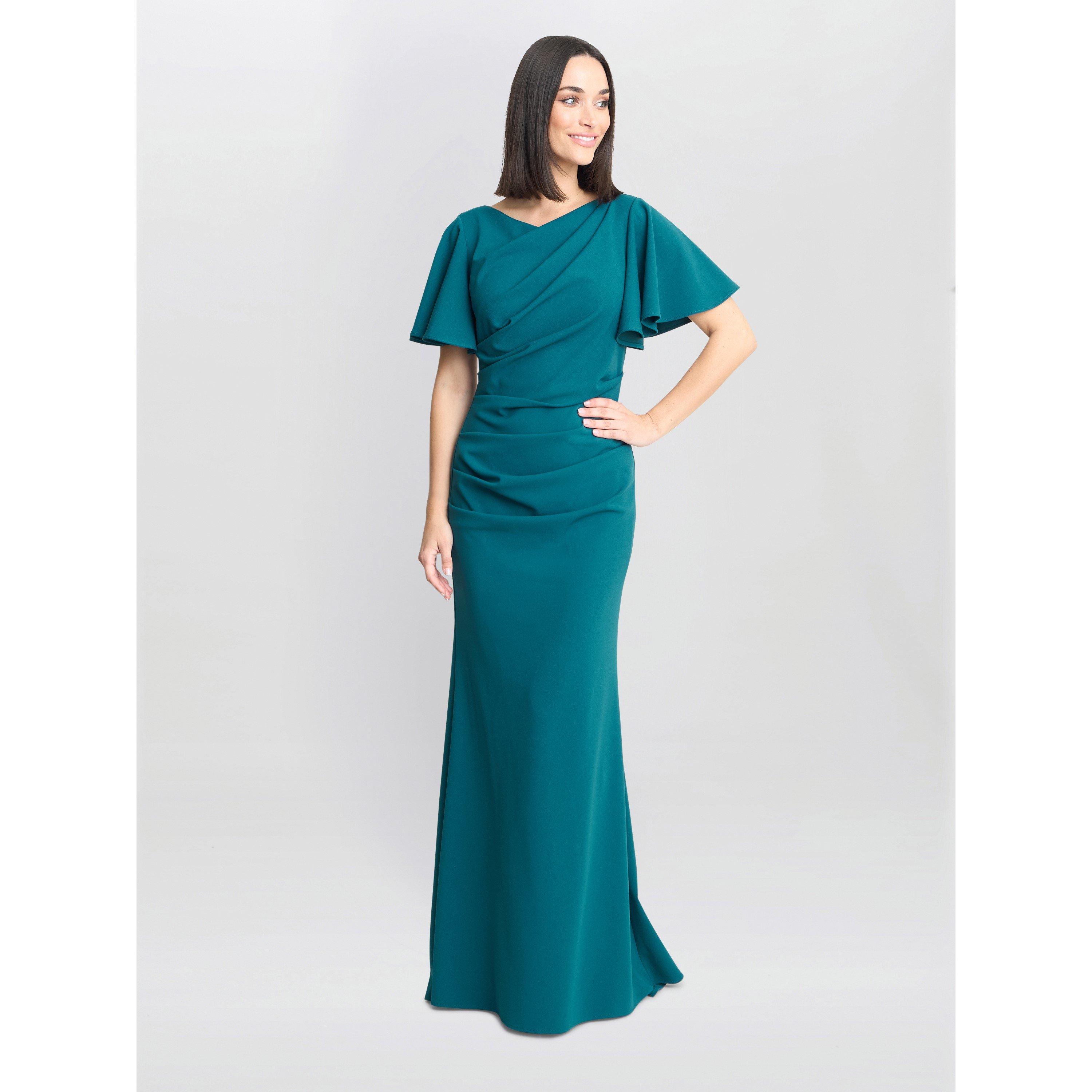 Green - Gina Bacconi - Women's Portia Crepe Maxi Dress - 3
