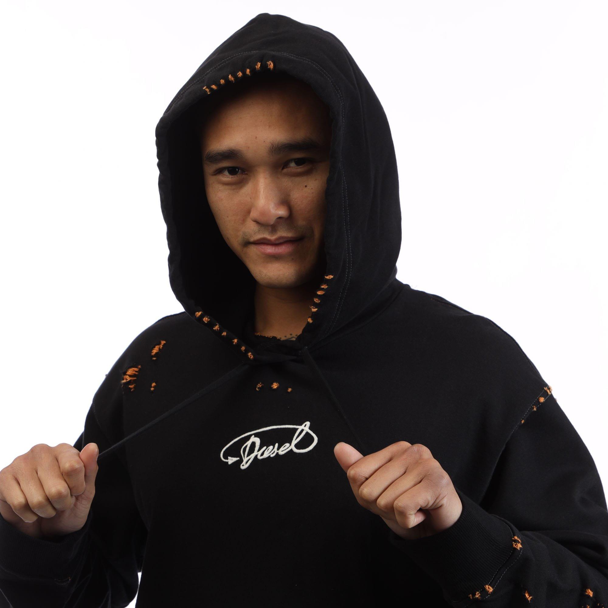 Black - Diesel - S-Macs Hooded Sweatshirt - 4