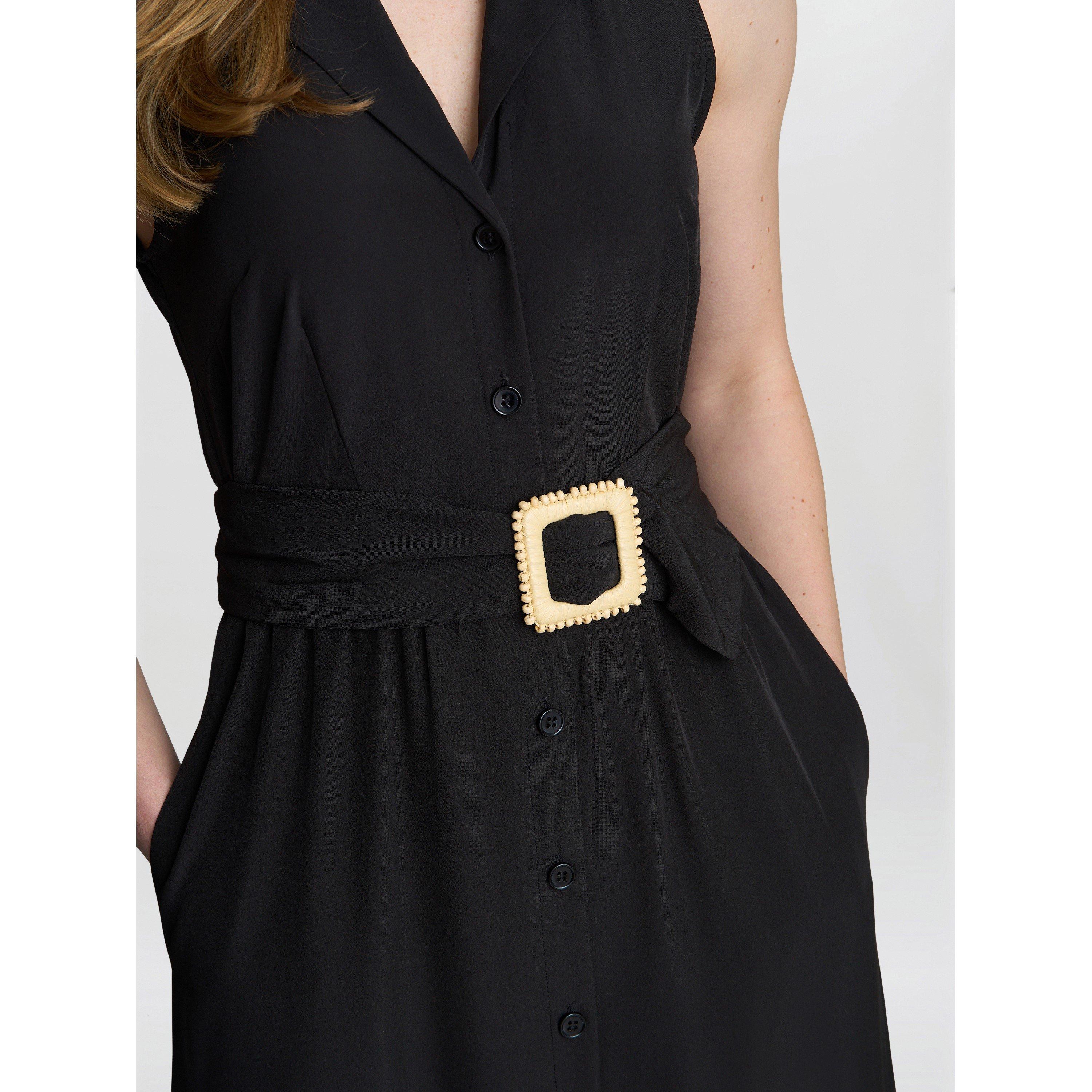 Black - Gina Bacconi - Women's Jamie Shirt Dress - 5