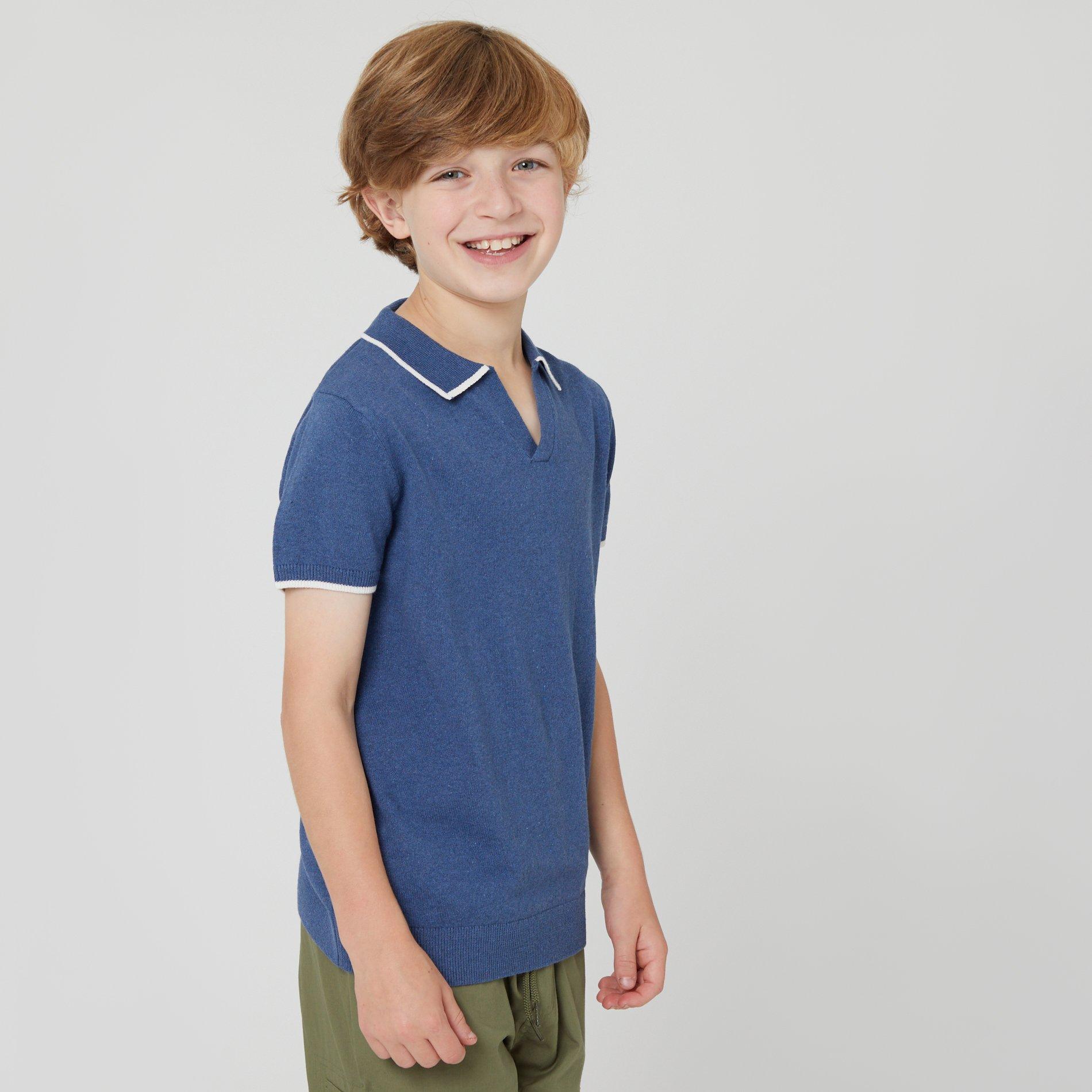 AZUL - Studio - Knitted Short Sleeve Polo Juniors - 5