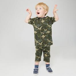 Studio Younger Boys Jurassic Camo and Short Set