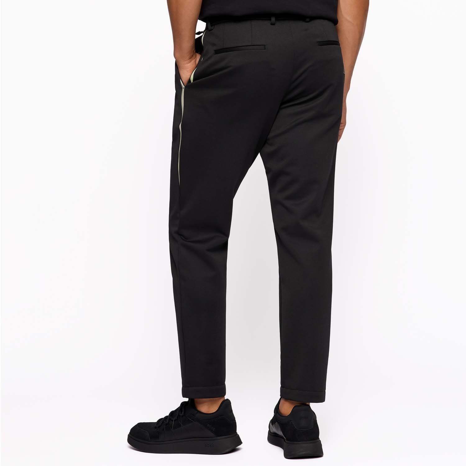 Black - Hugo - Keen Double Pleat Trousers - 2