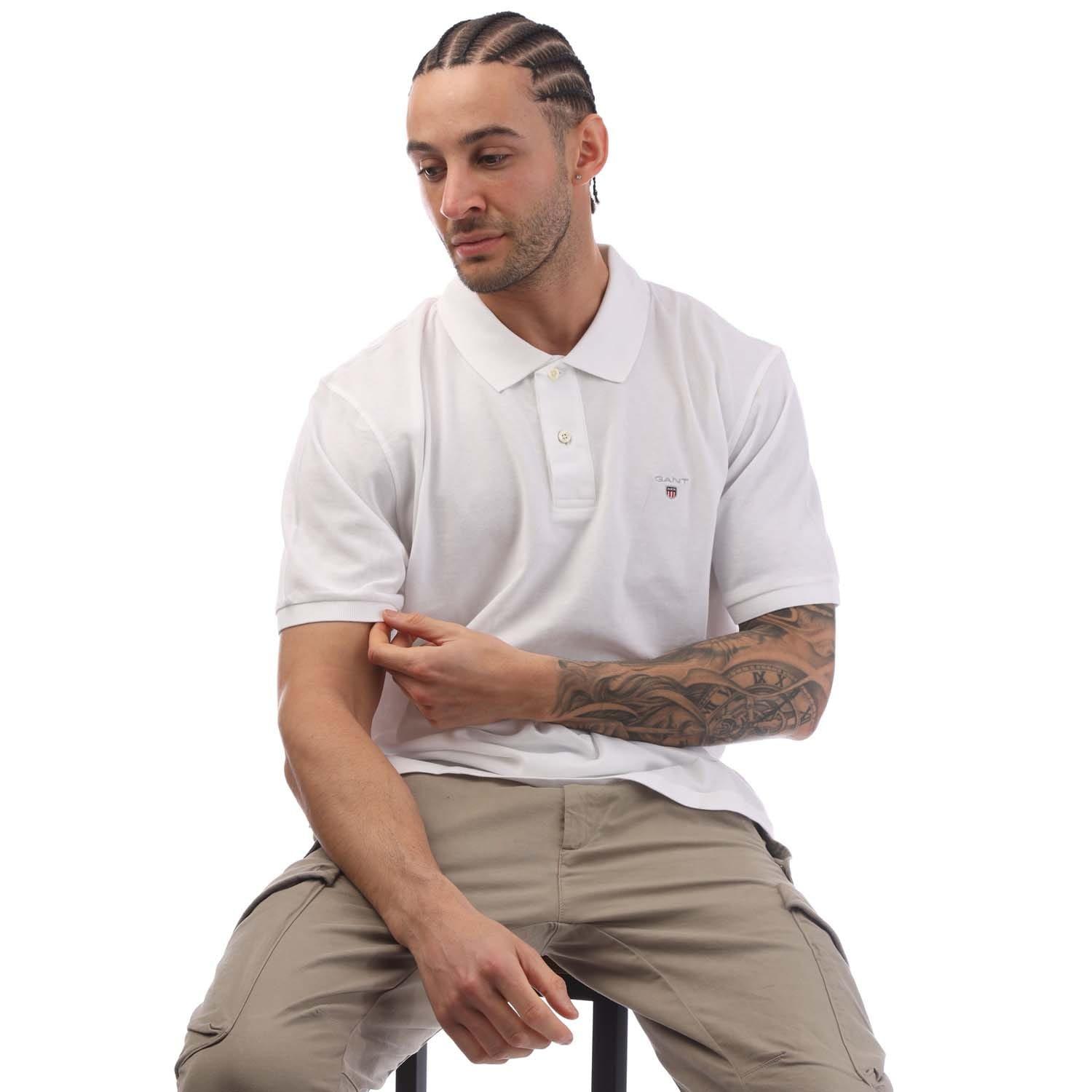 White - Gant - Piqu¿ Rugger Polo Shirt - 4