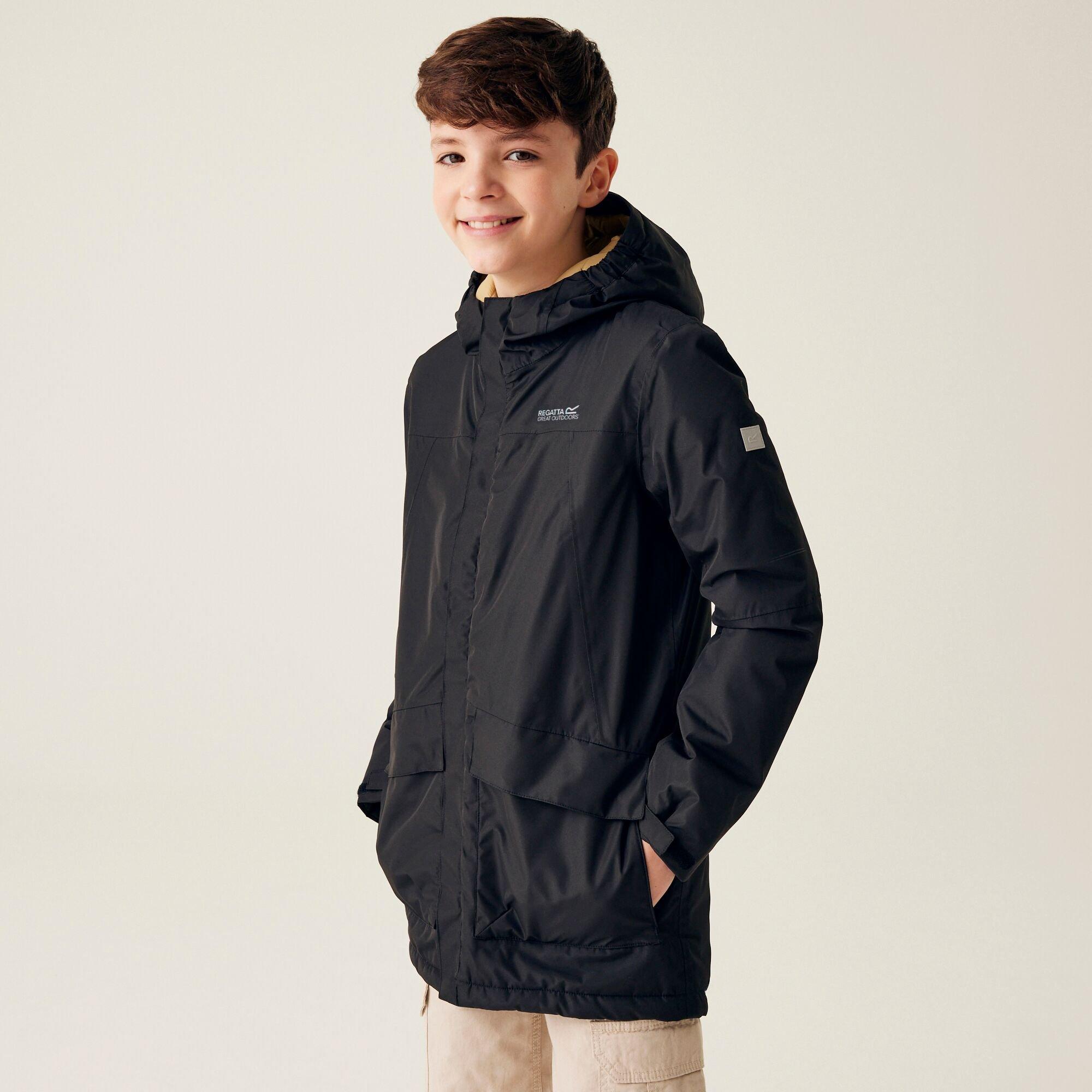 Black(Oat) - Regatta - Unisex Kids Farbank Isotex Insulated Waterproof Jacket - 1