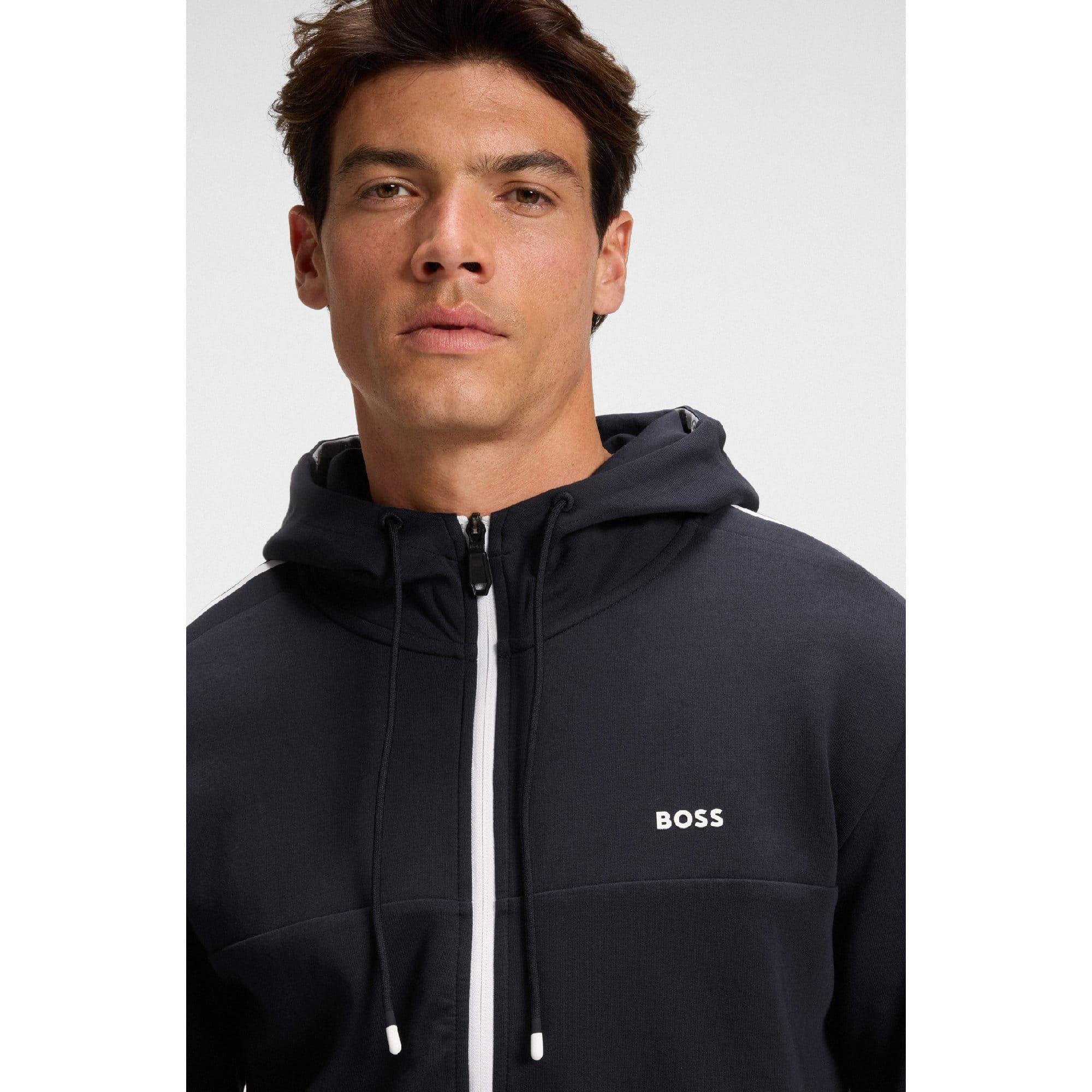 Dark Blue - Boss - Saggynos Zip Hoodie - 5