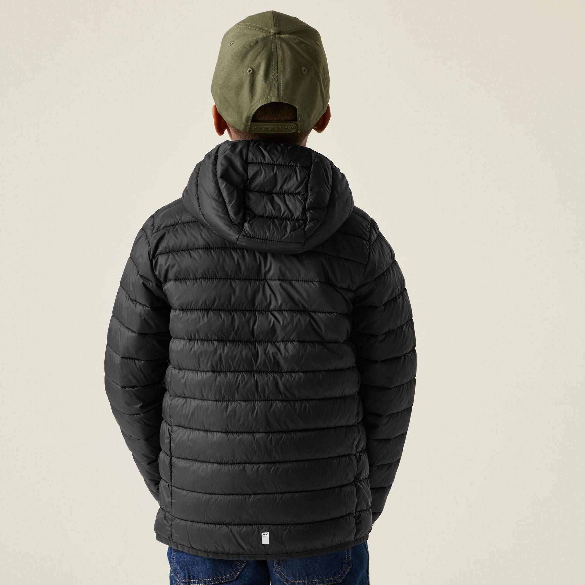 Black - Regatta - Unisex Kids Marizion Water Resistant Long Sleeve Quilted Jacket - 2