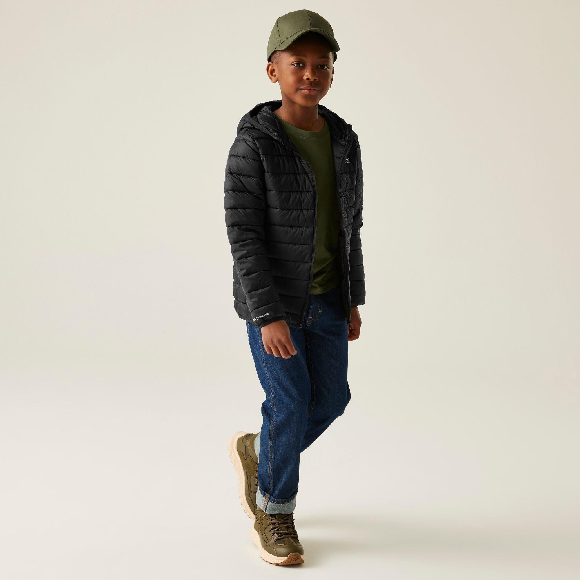 Black - Regatta - Unisex Kids Marizion Water Resistant Long Sleeve Quilted Jacket - 3