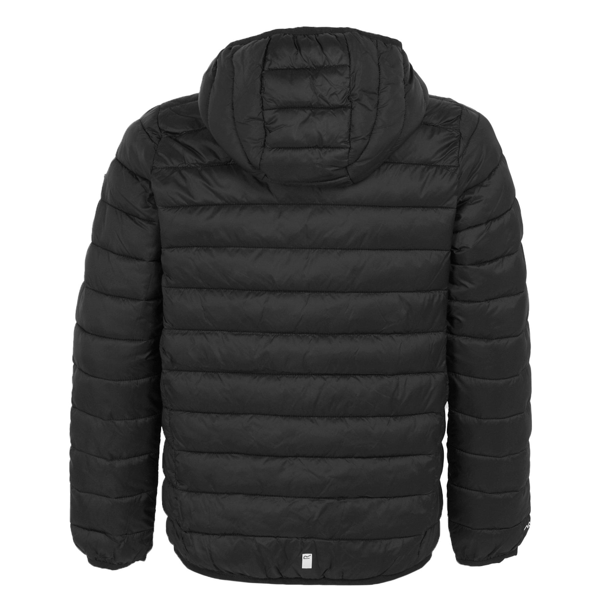 Black - Regatta - Unisex Kids Marizion Water Resistant Long Sleeve Quilted Jacket - 8