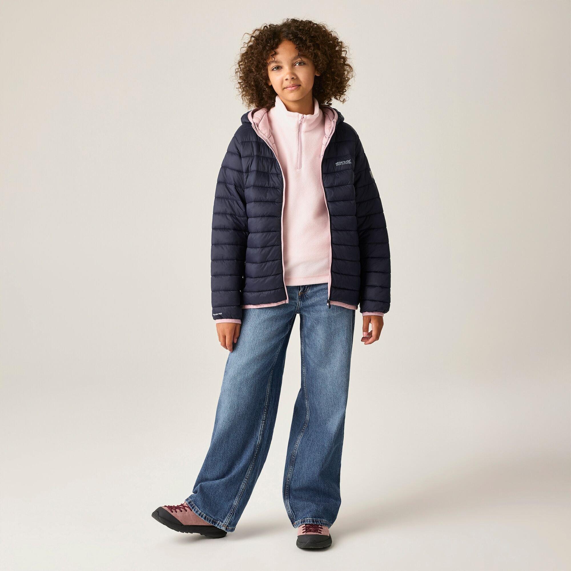 Navy(Powder Lil - Regatta - Kids Marizion Hooded Insulated Jacket - 2