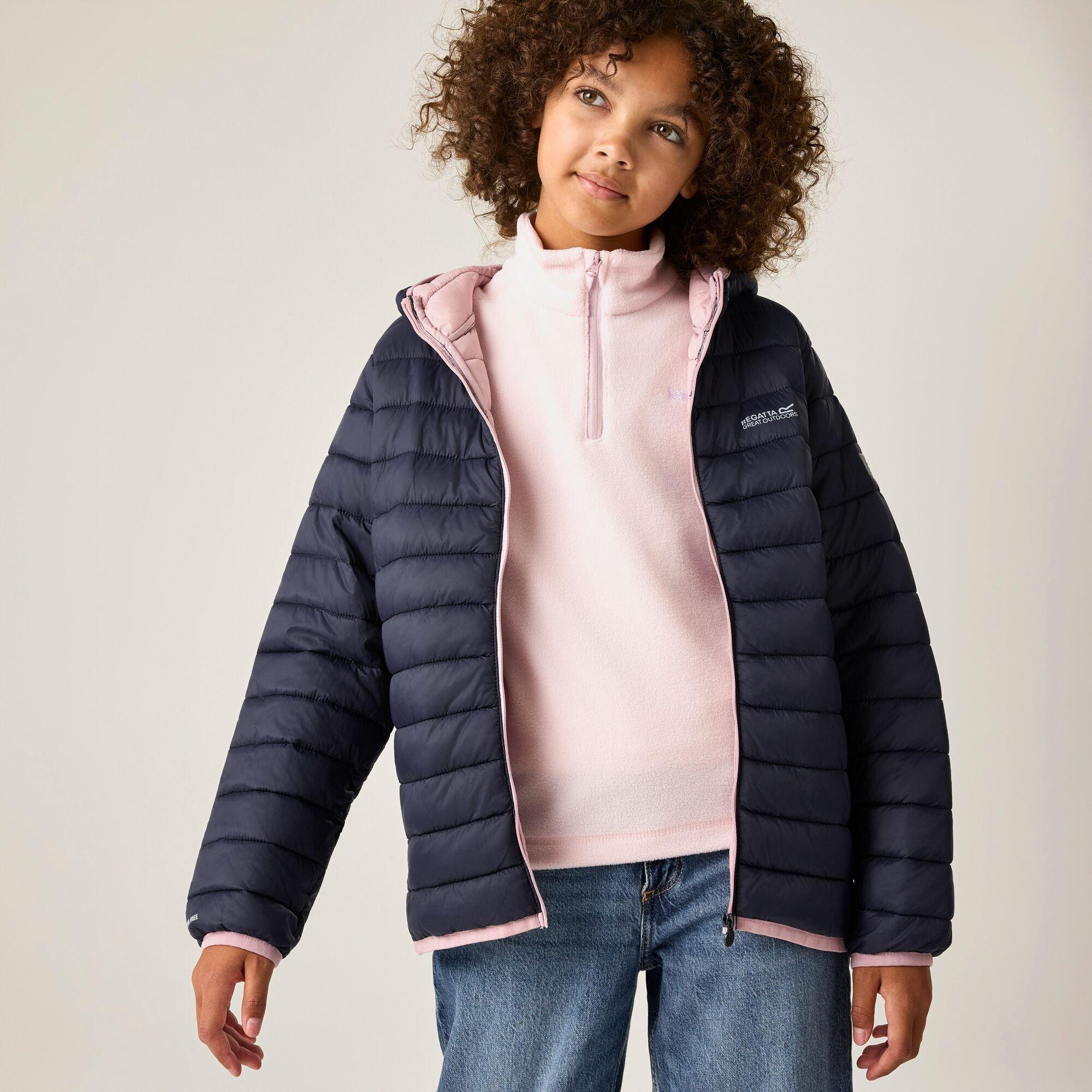 Navy(Powder Lil - Regatta - Kids Marizion Hooded Insulated Jacket - 4