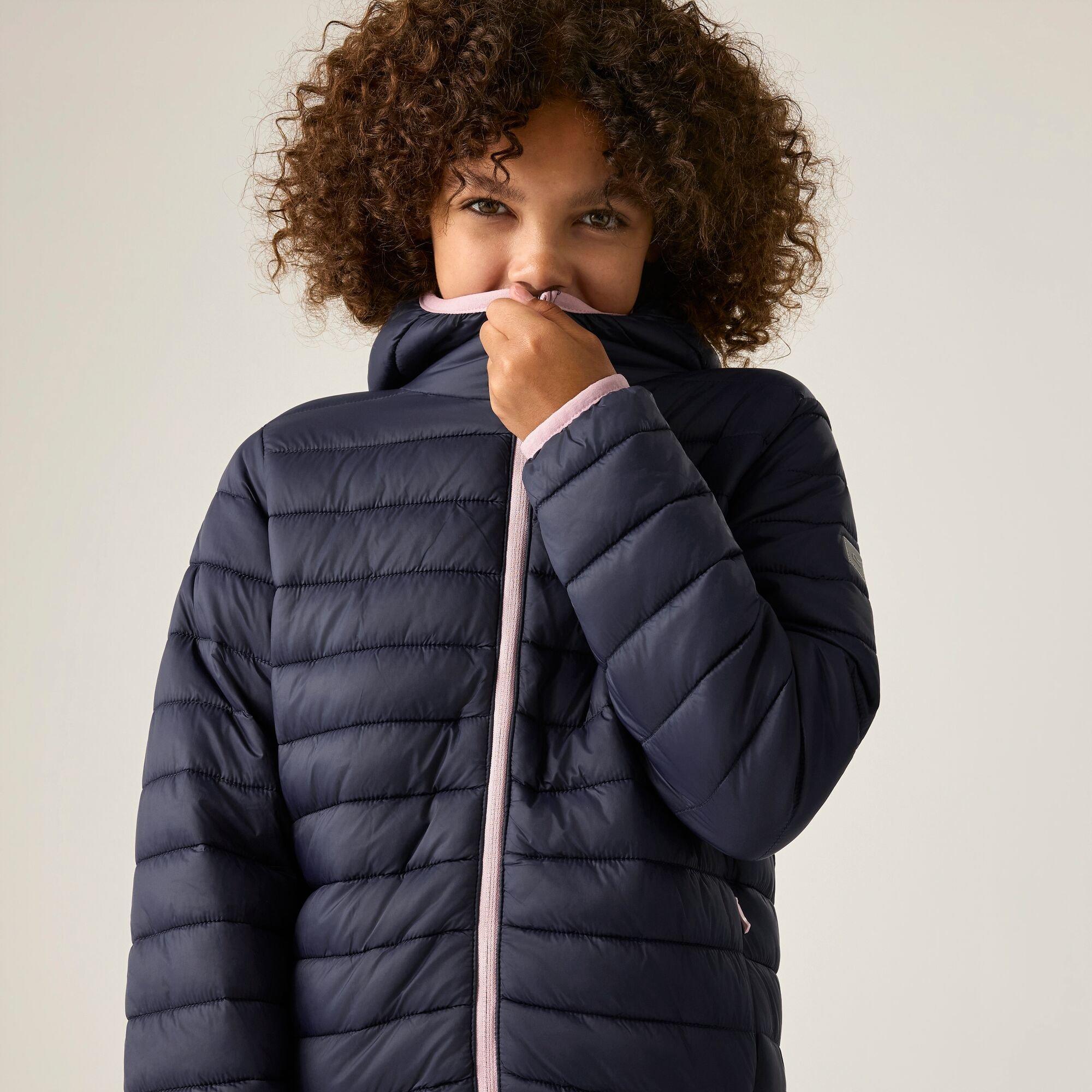 Navy(Powder Lil - Regatta - Kids Marizion Hooded Insulated Jacket - 5
