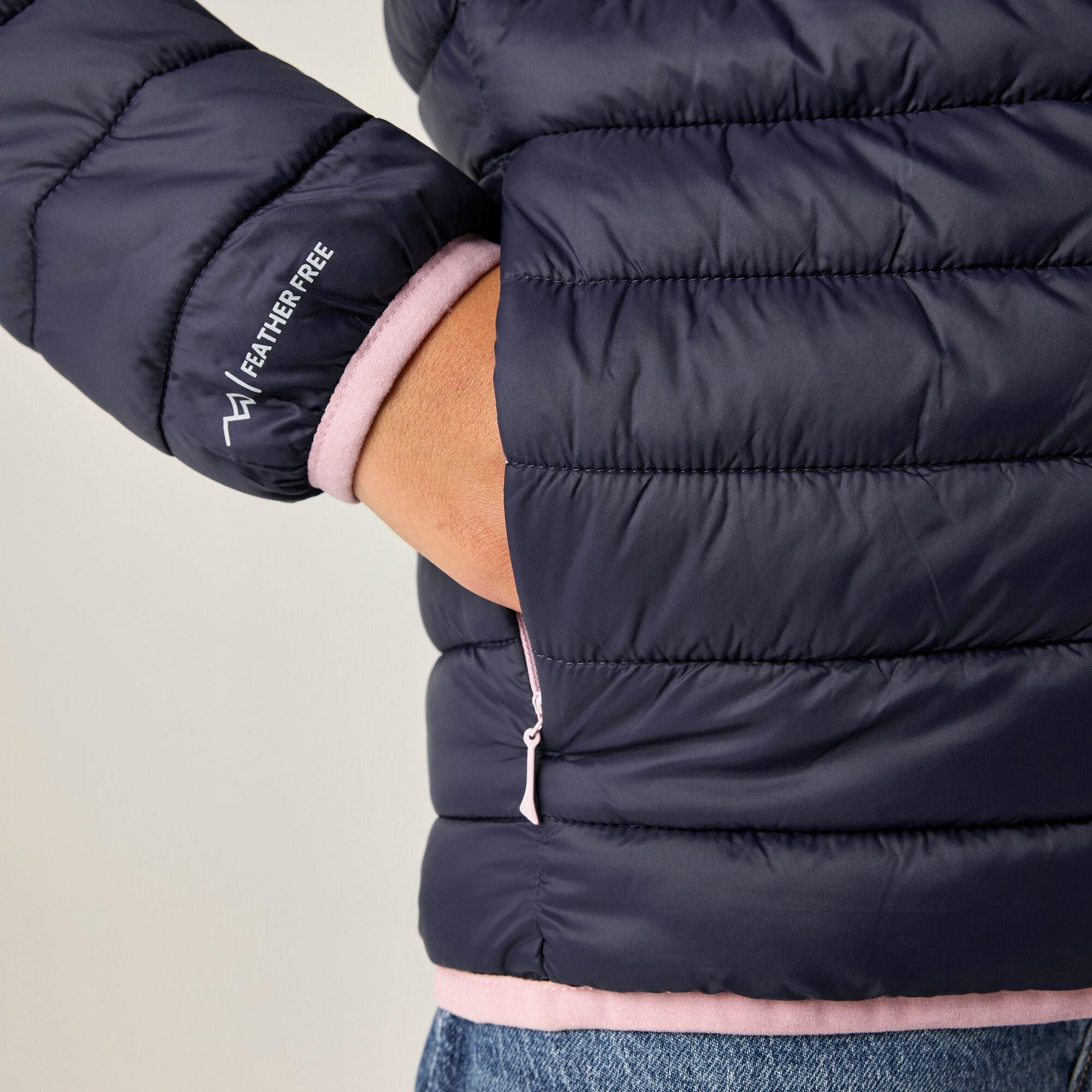 Navy(Powder Lil - Regatta - Kids Marizion Hooded Insulated Jacket - 6