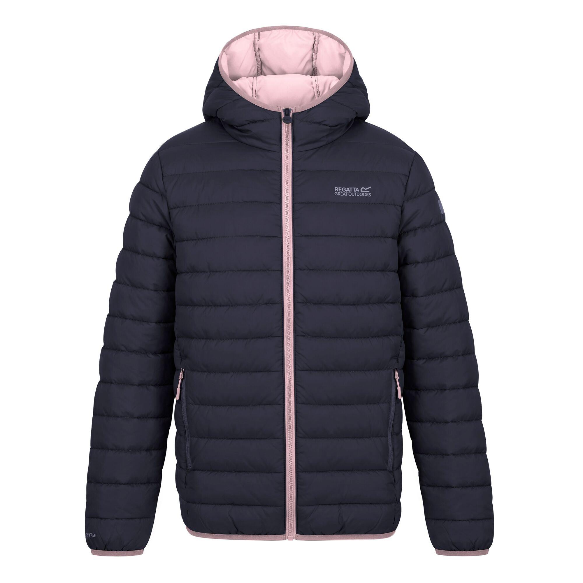 Navy(Powder Lil - Regatta - Kids Marizion Hooded Insulated Jacket - 8