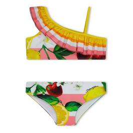 Dolce and Gabbana Frilled Floral Bikni Set Juniors