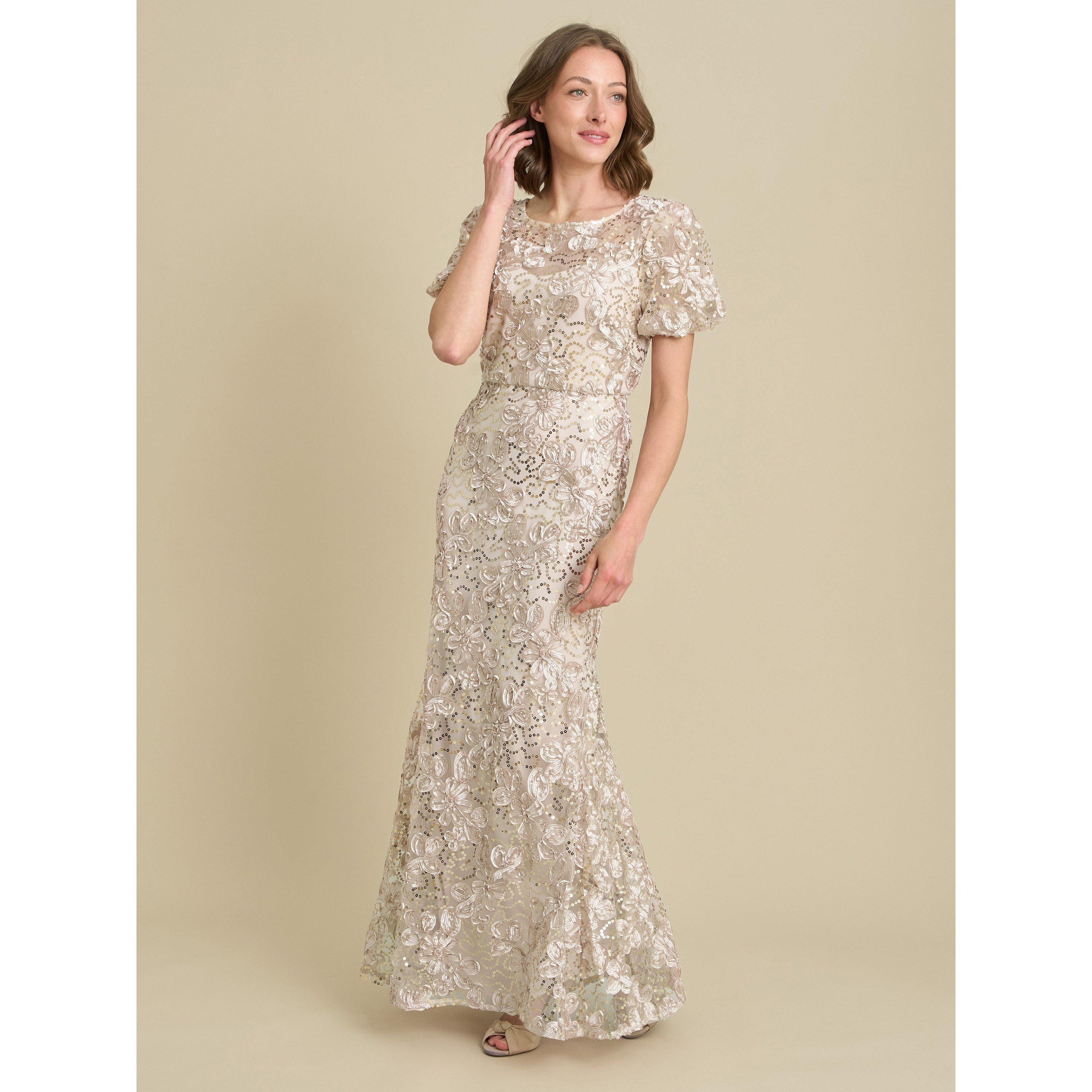 Champagne - Gina Bacconi - Mimmi Sequin Maxi Dress - 1