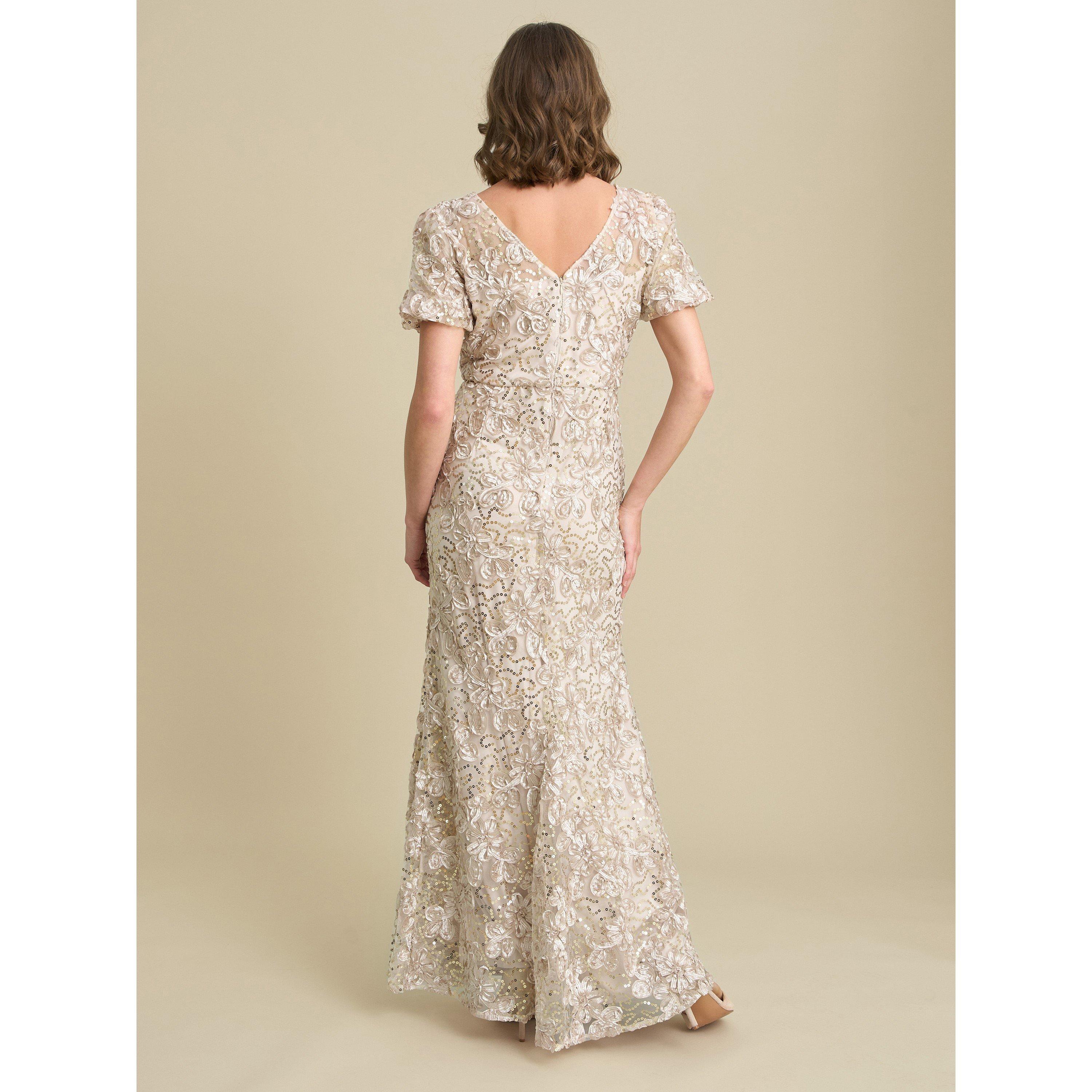 Champagne - Gina Bacconi - Mimmi Sequin Maxi Dress - 2