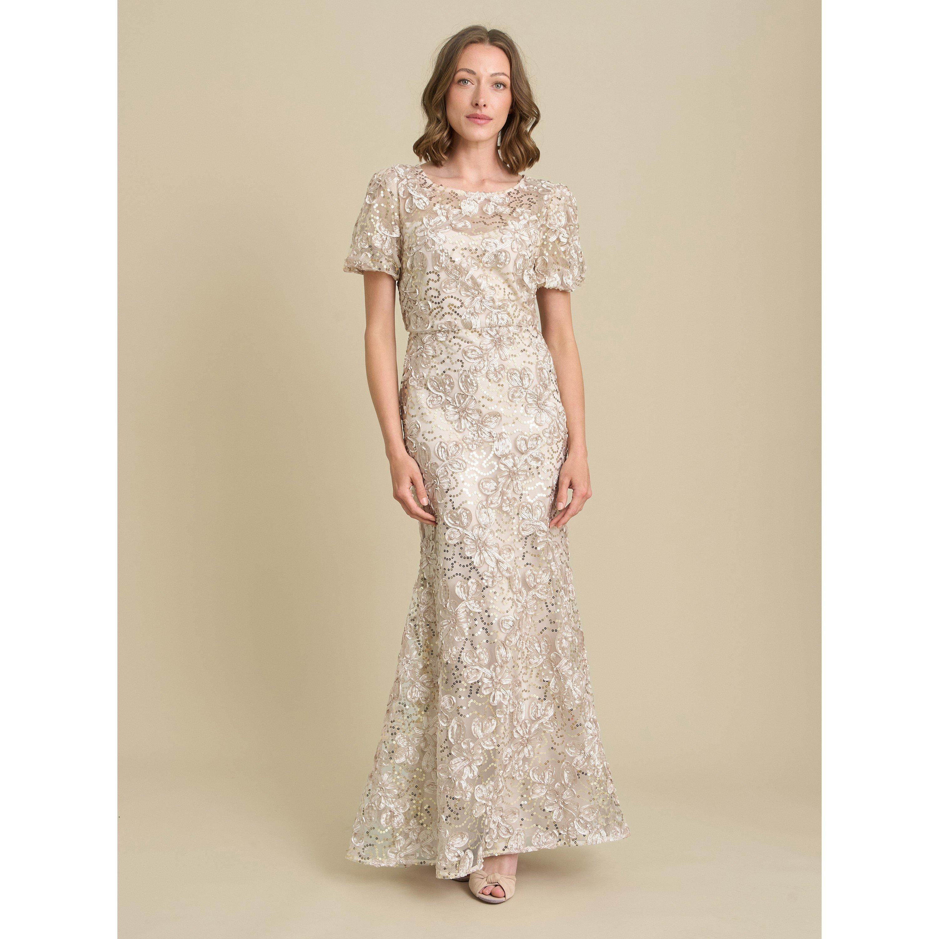 Champagne - Gina Bacconi - Mimmi Sequin Maxi Dress - 3