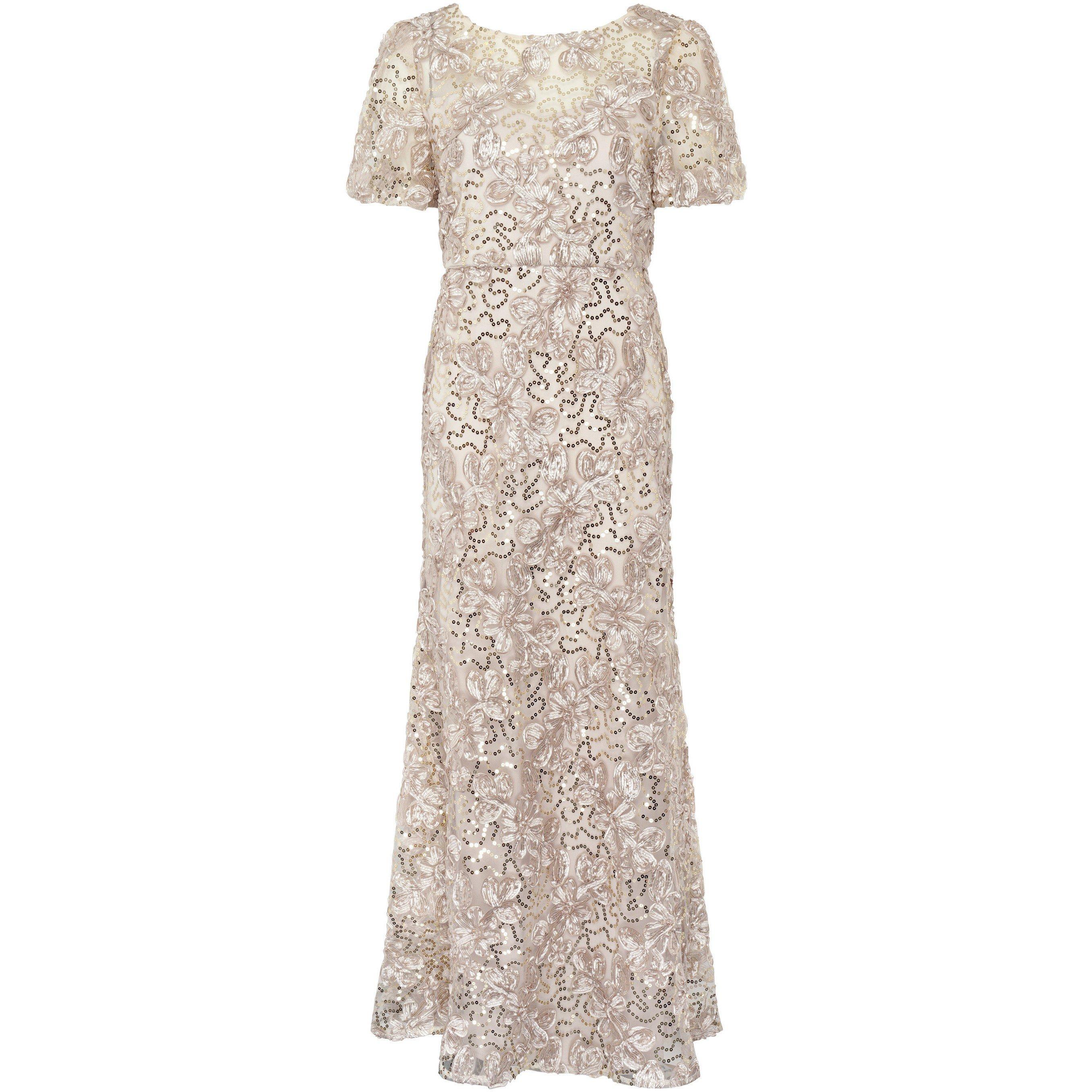 Champagne - Gina Bacconi - Mimmi Sequin Maxi Dress - 4