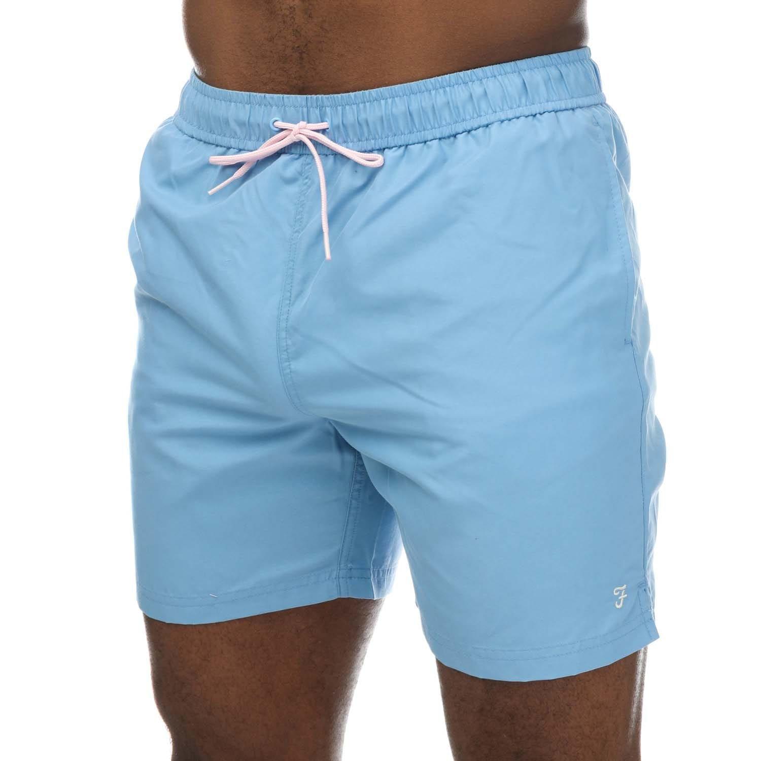Blue - Farah - Owen Plain Swim Short - 1