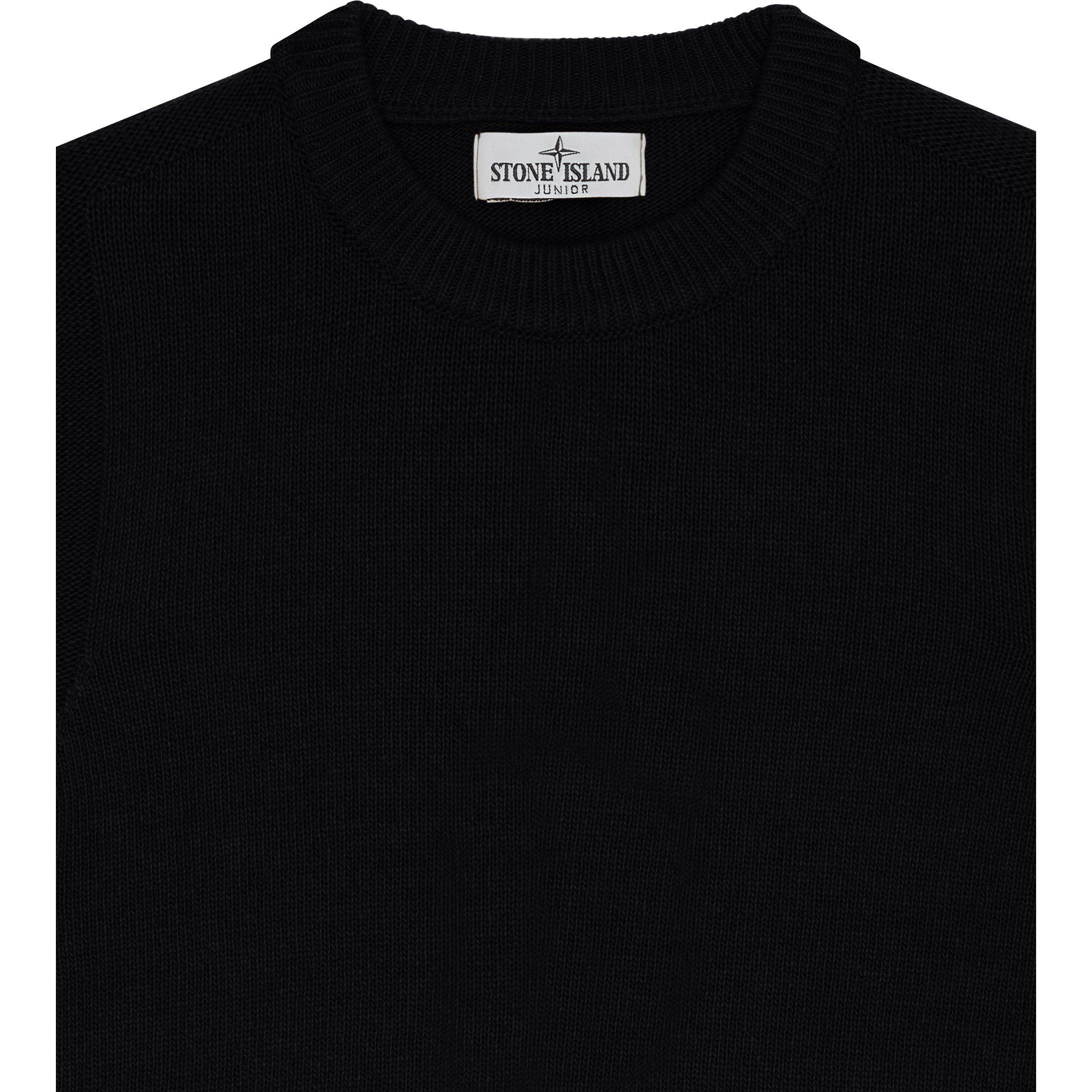 Black V0029 - Stone Island - Crew Knit Juniors - 3