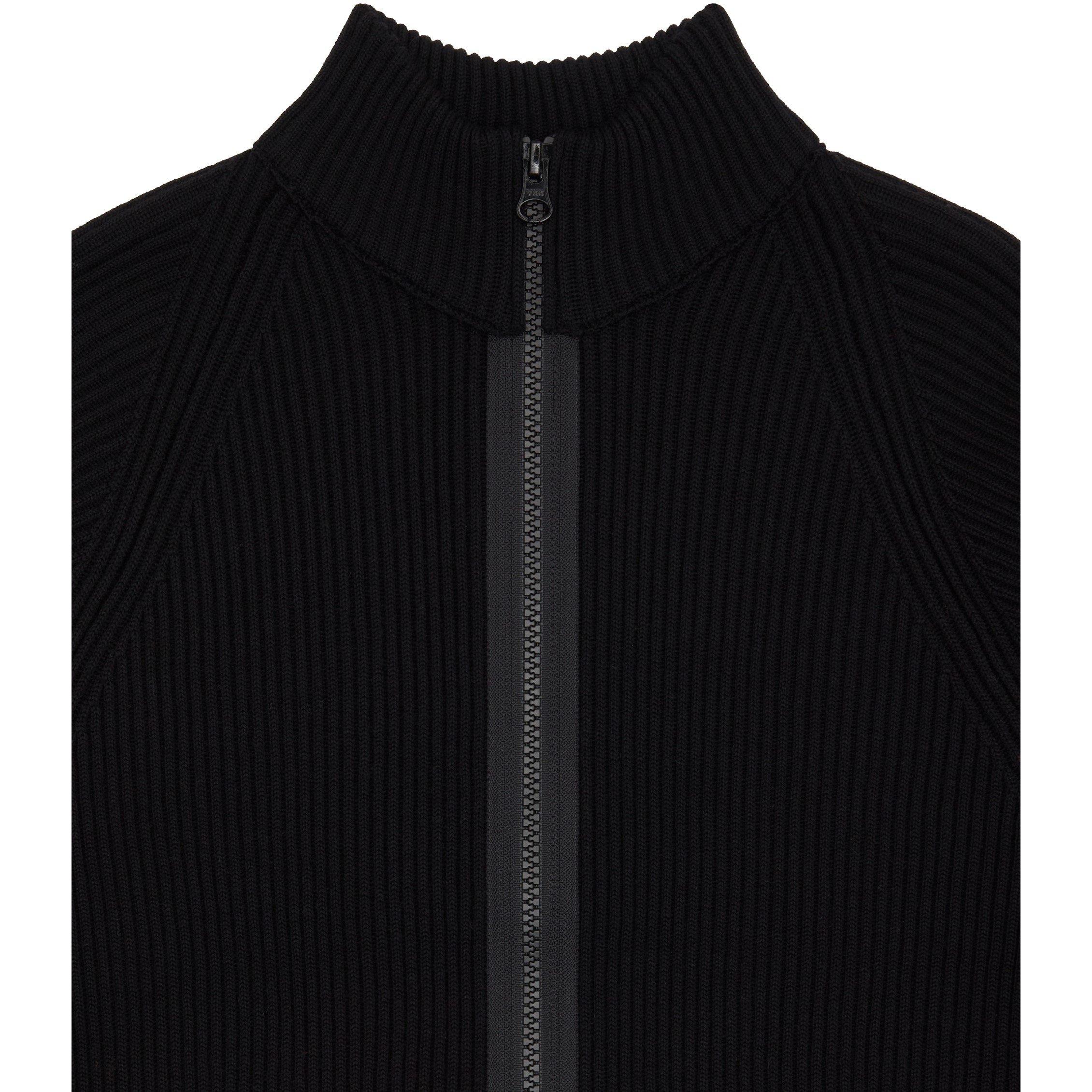 Black V0029 - Stone Island - Knitted Rib Cardigan Juniors - 3