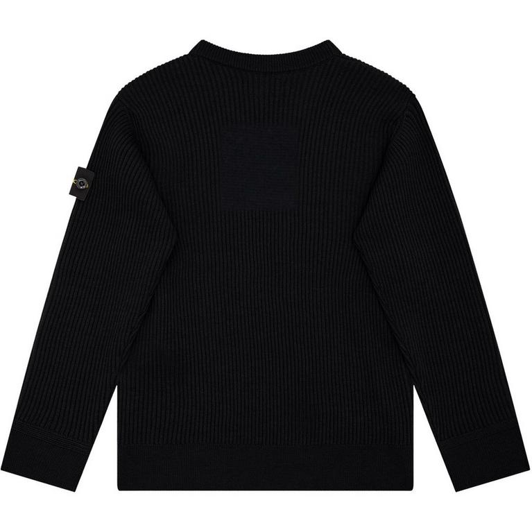Stone Island | Crew Neck Ribbed Knit Sweatshirt Junior Boys Stone Island | Crew Neck Ribbed Knit Sweatshirt Junior Boys