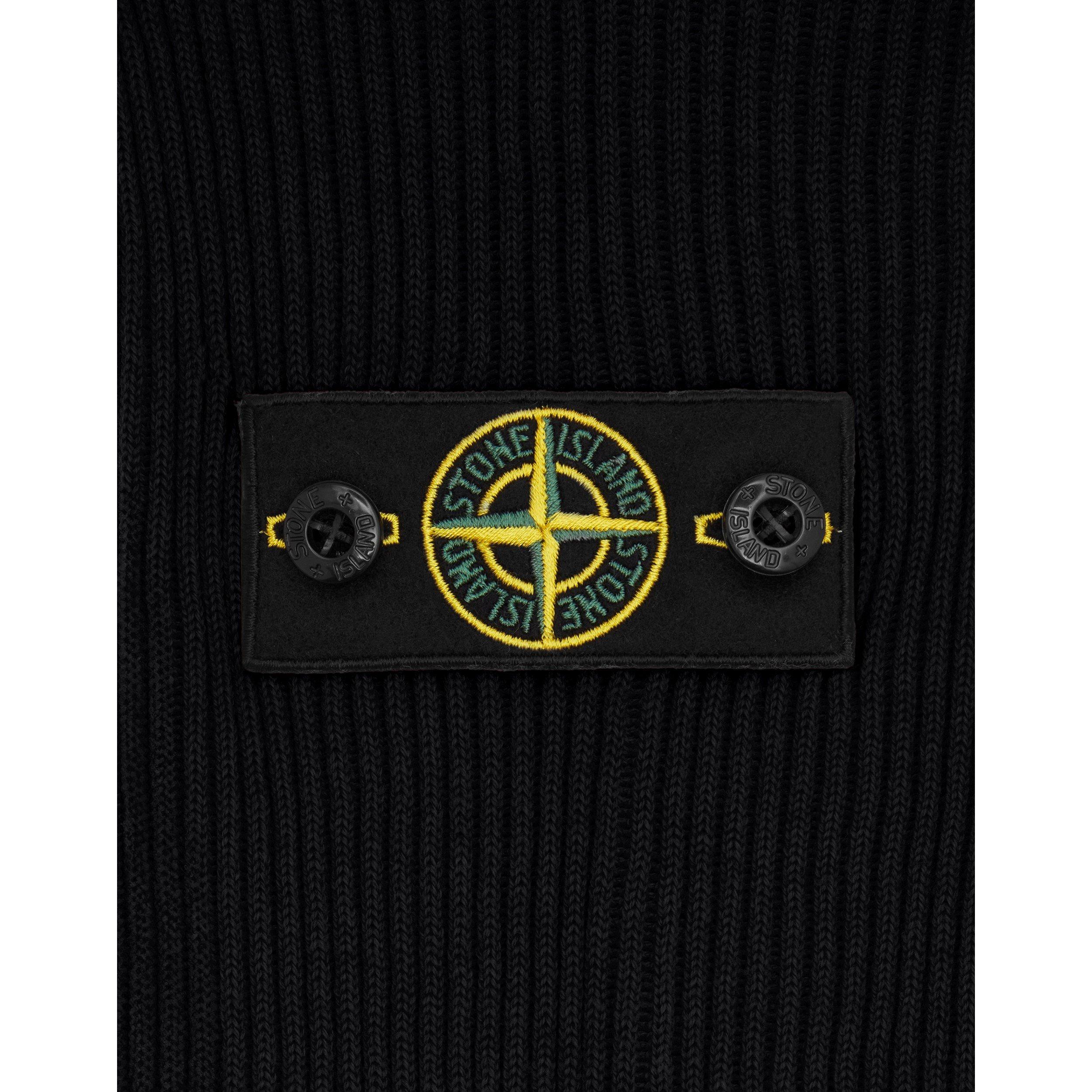 Black V0029 - Stone Island - Crew Neck Ribbed Knit Sweatshirt Junior Boys - 4